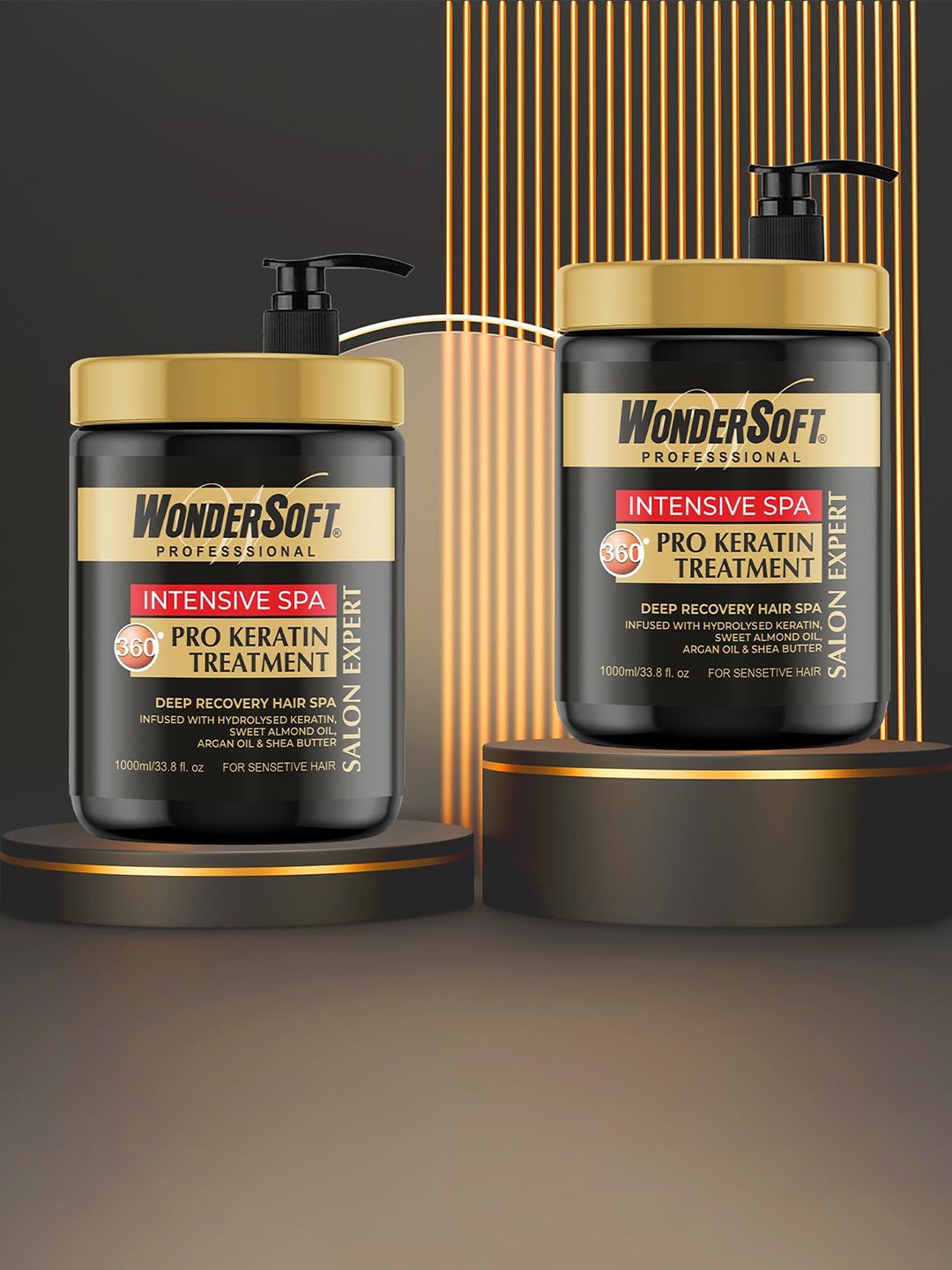 

WonderSoft Professionnel Incentive Hair Spa Pro Keratin - 1 L, Black