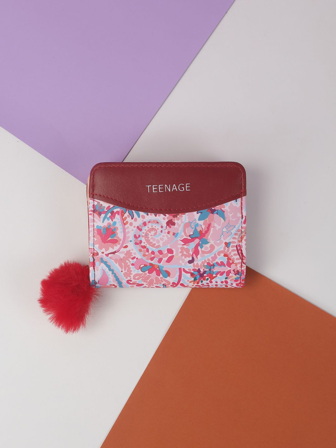 

WALKWAY by Metro Women Abstract Printed Zip Around Wallet, Red