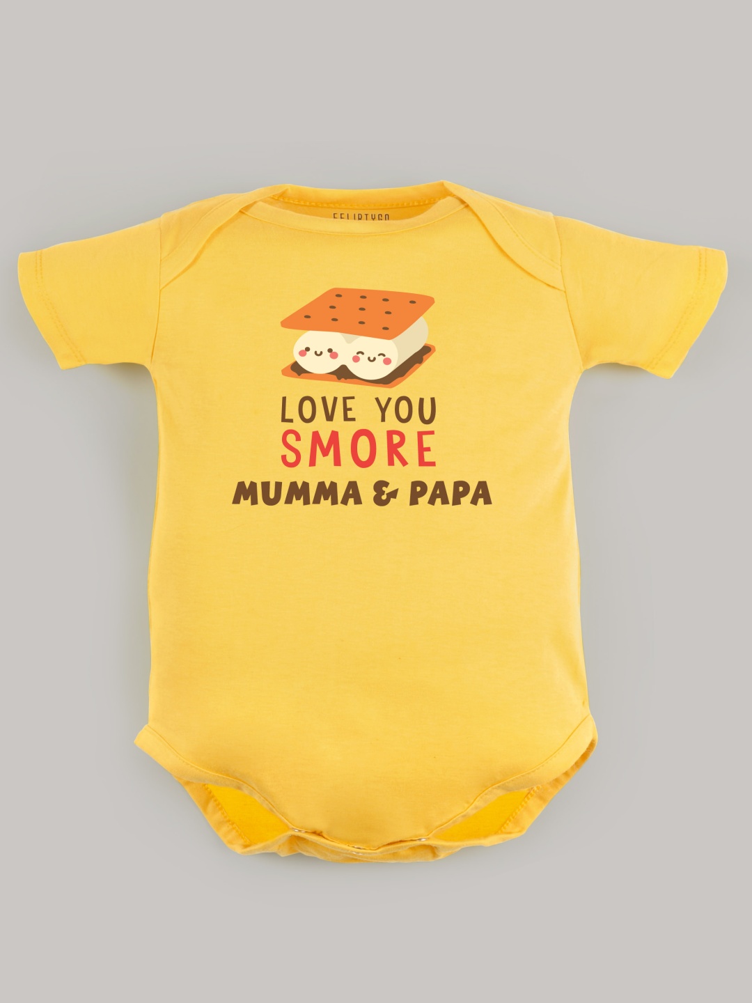 

FFLIRTYGO Infants Valentine Day Printed Cotton Bodysuit, Yellow