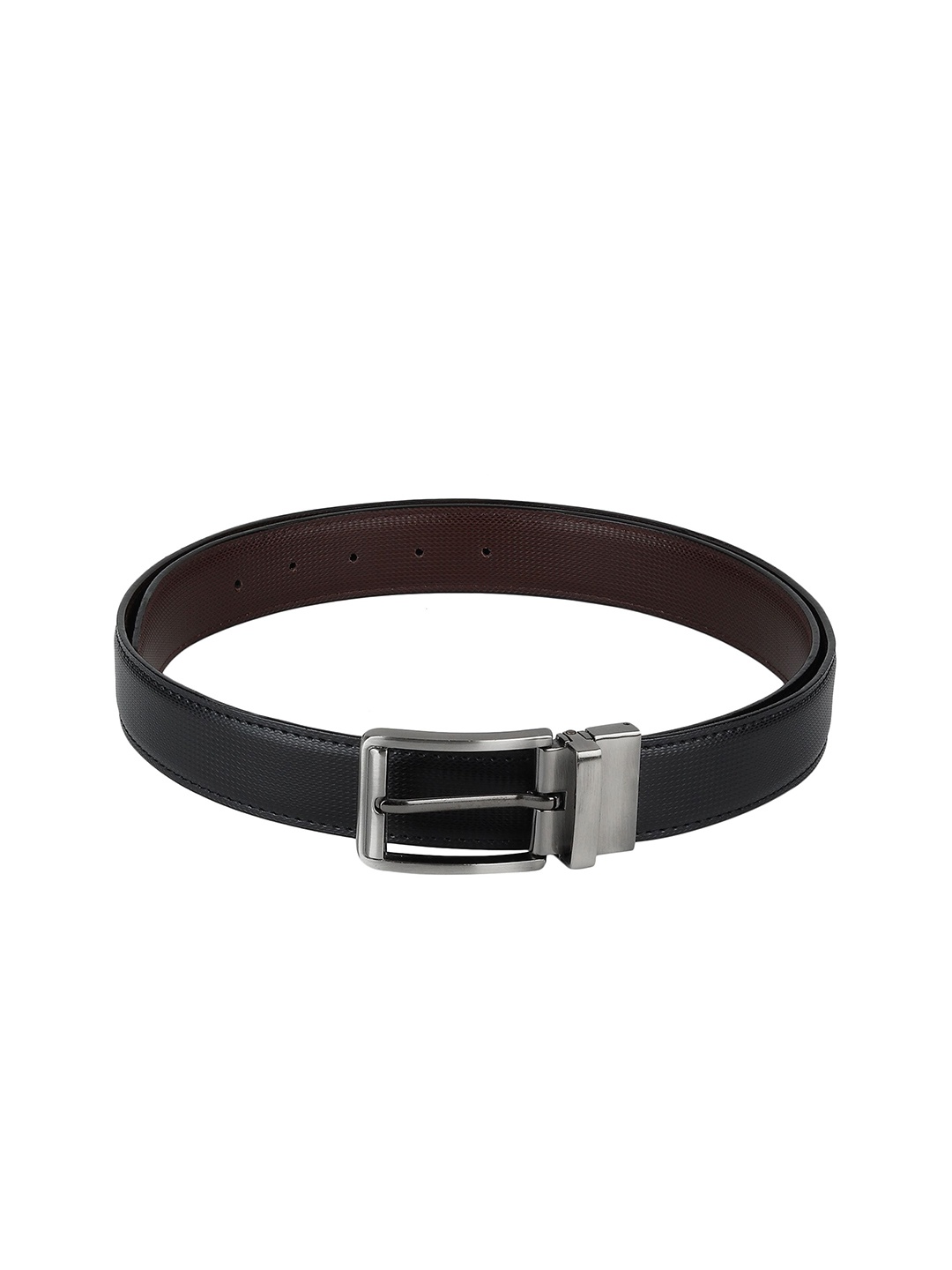 

Provogue Men Textured Reversible Formal Belt, Black