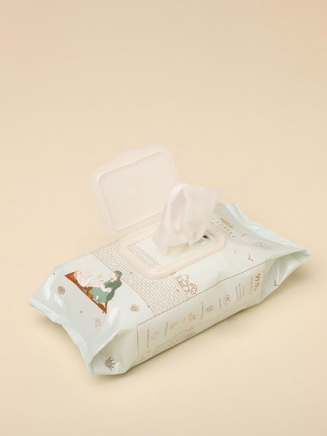 

Baby Forest Set Of 9 Neer 99.9% Water Baby Wipes - 72 Wipes Each, White
