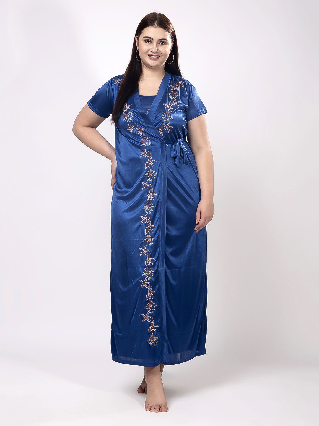 

CHUI MUI Printed Maxi Nightdress, Blue