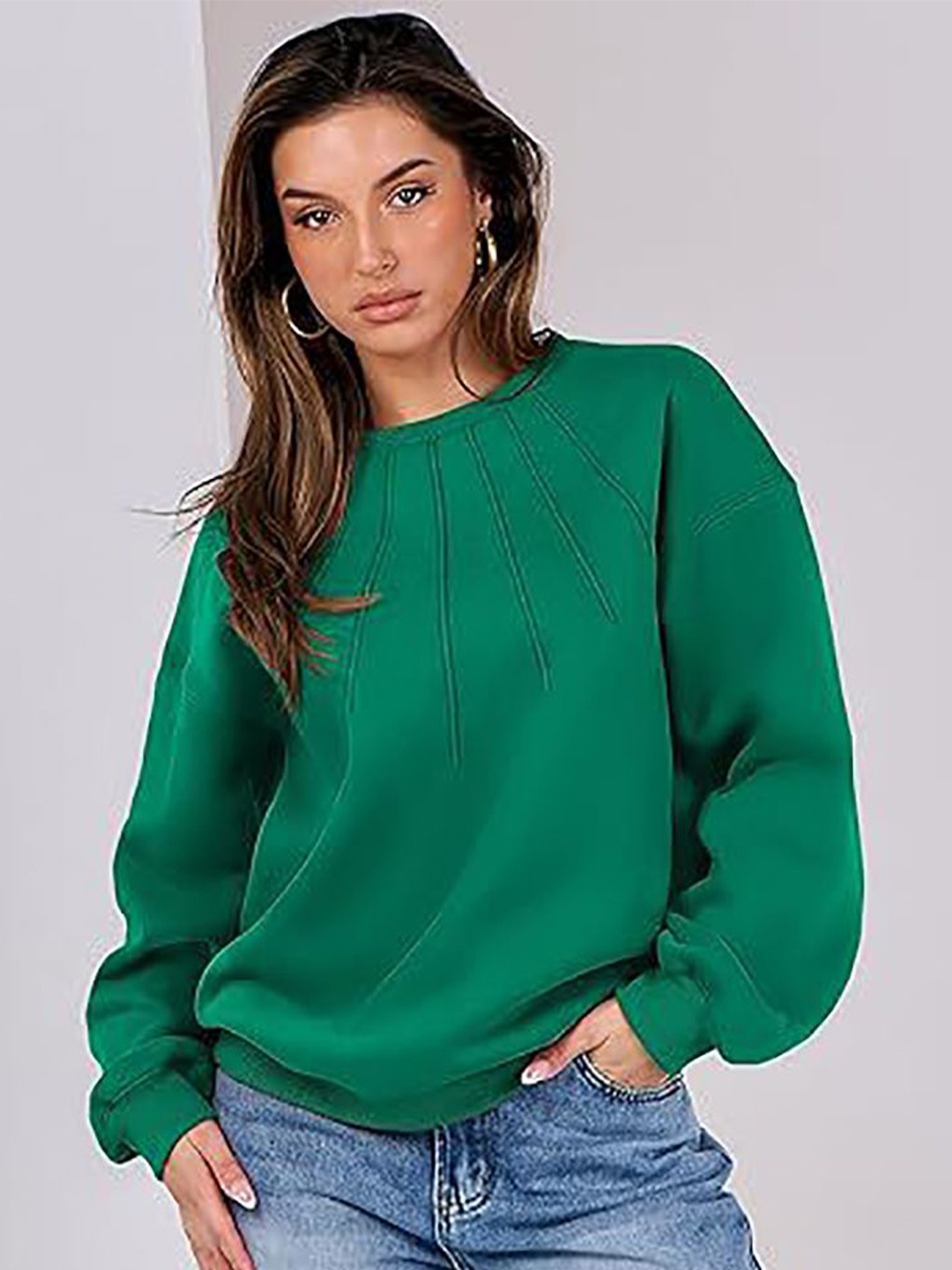 

StyleCast x Revolte Women Embroidered Sweatshirt, Green