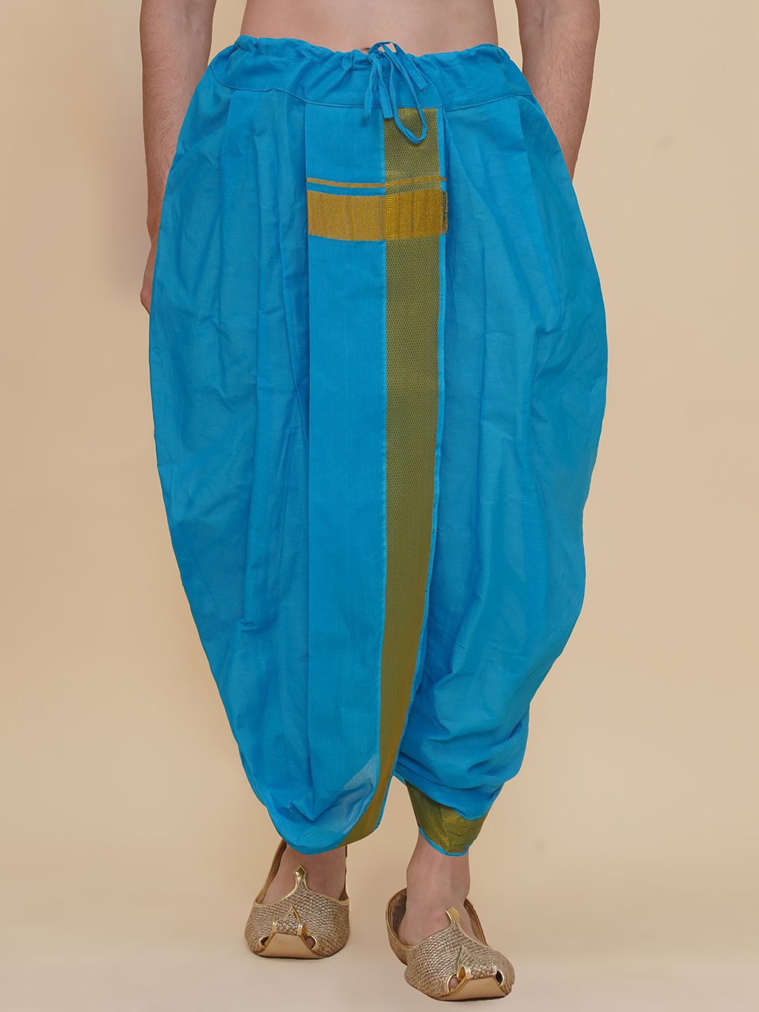 

Sethukrishna Mens Solid Color Dhotipant, Turquoise blue