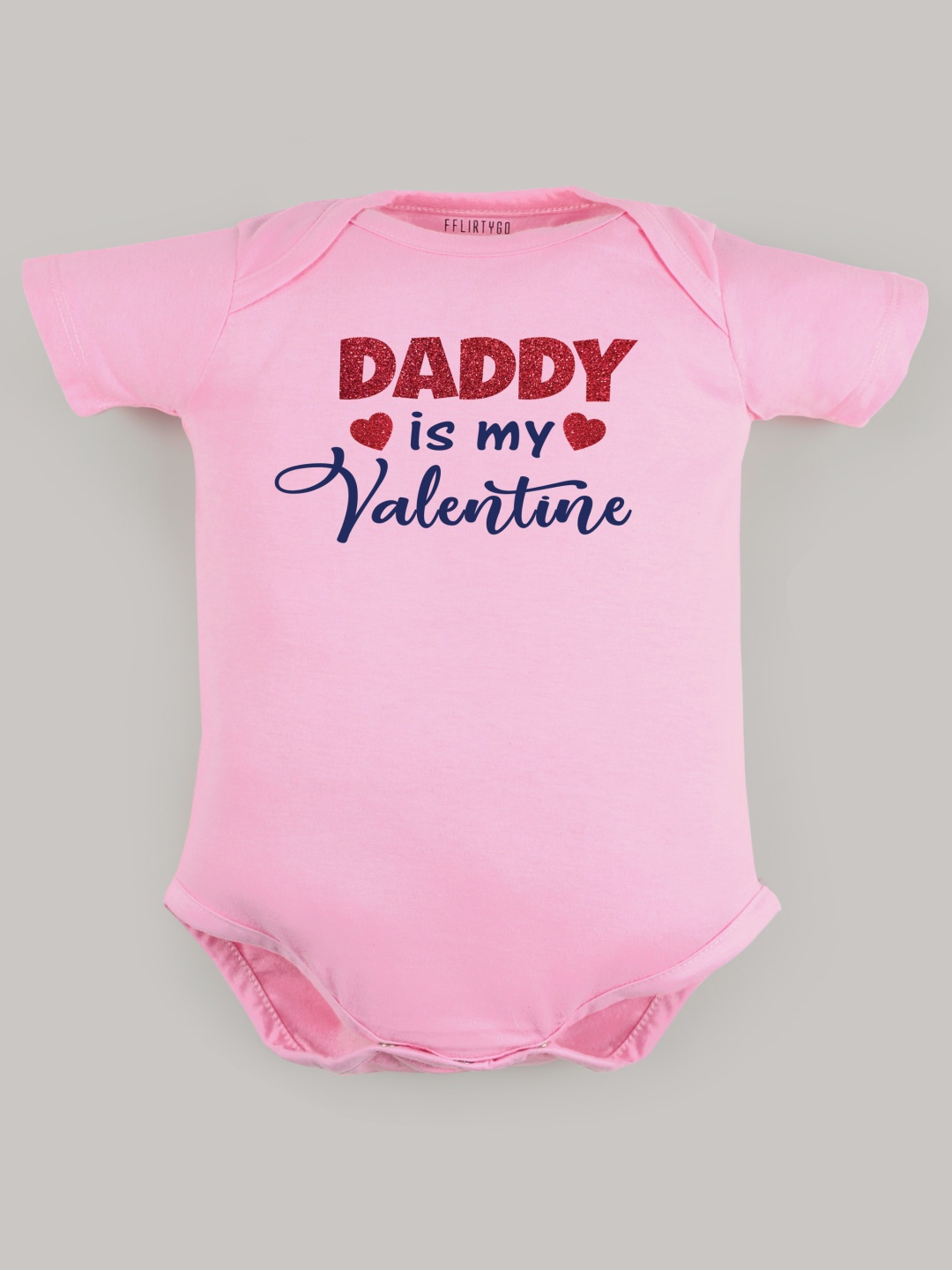 

FFLIRTYGO Infants Valentine Day Printed Cotton Bodysuit, Pink