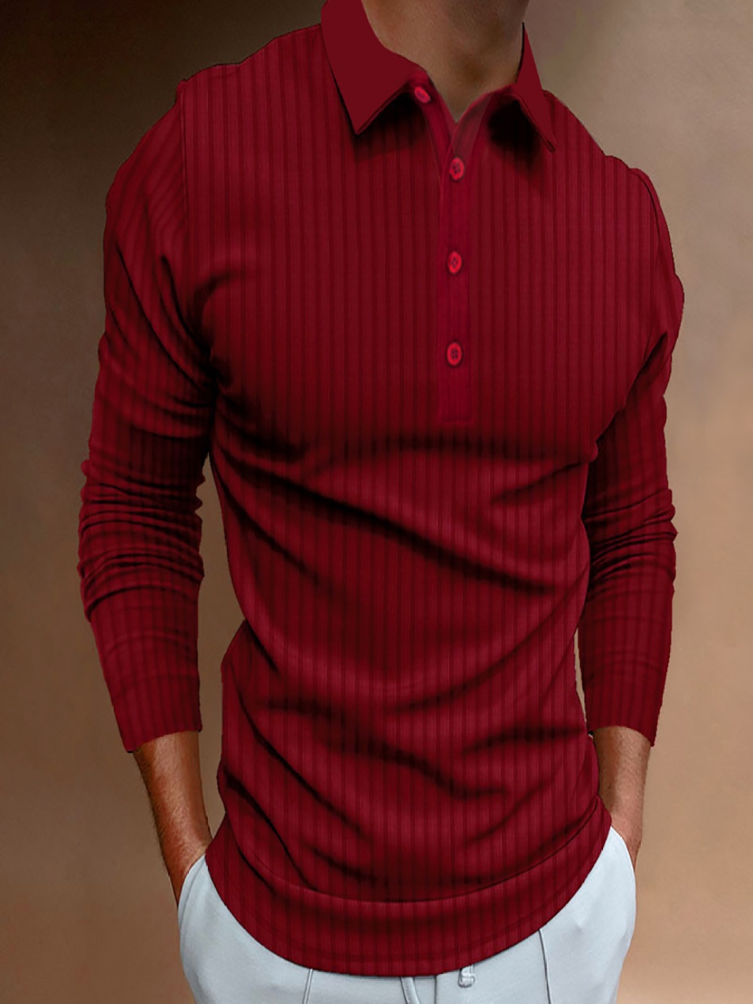 

StyleCast x Revolte Men Colourblocked T-shirt, Maroon