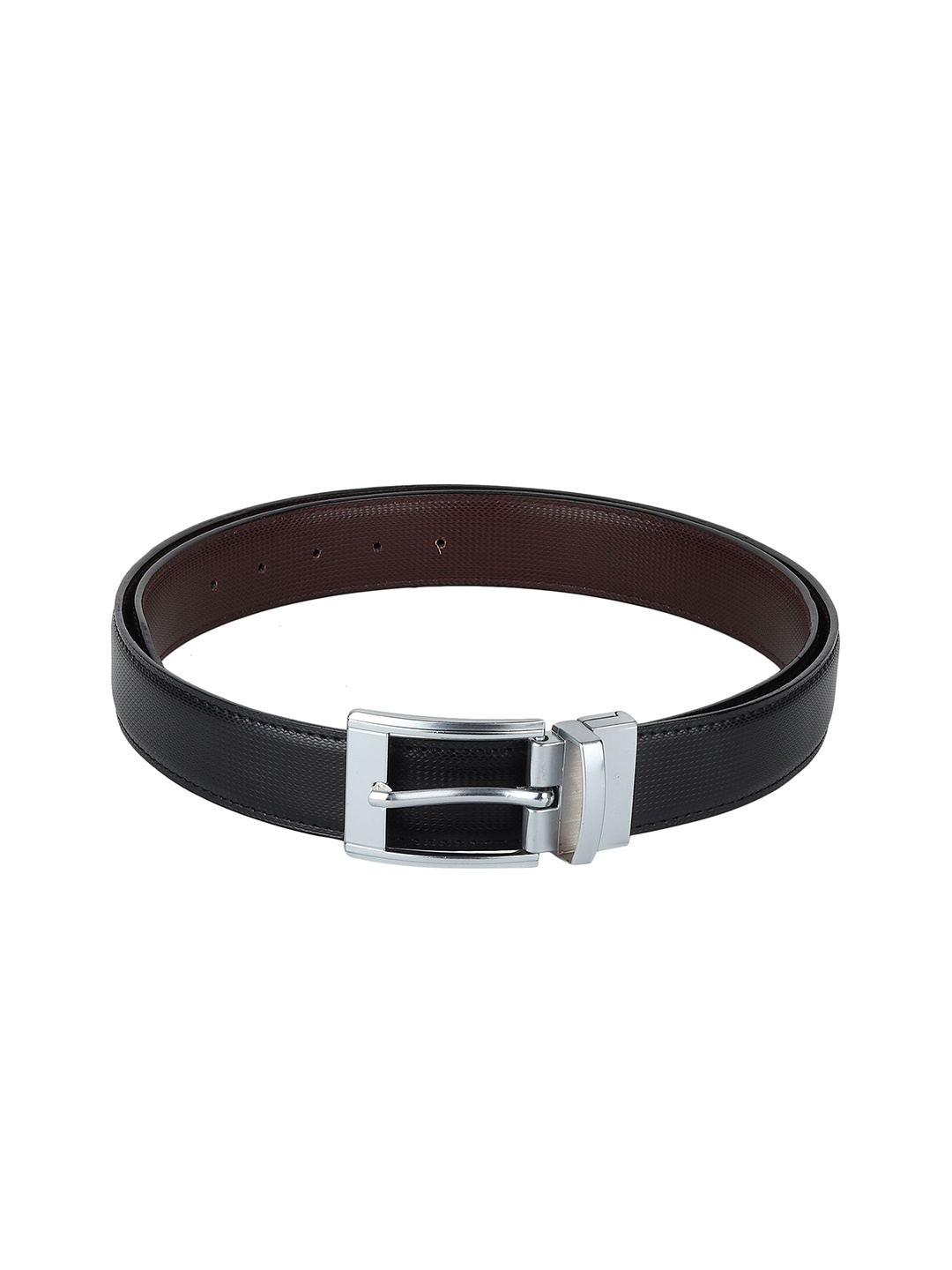 

Provogue Men Textured Reversible Formal Belt, Black