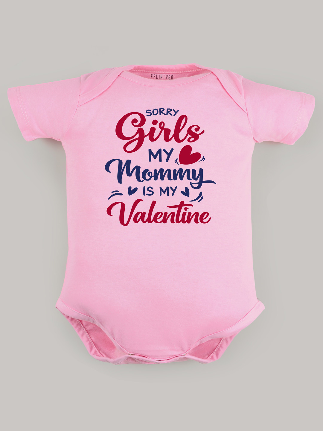 

FFLIRTYGO Infants Valentine Day Printed Cotton Bodysuit, Pink