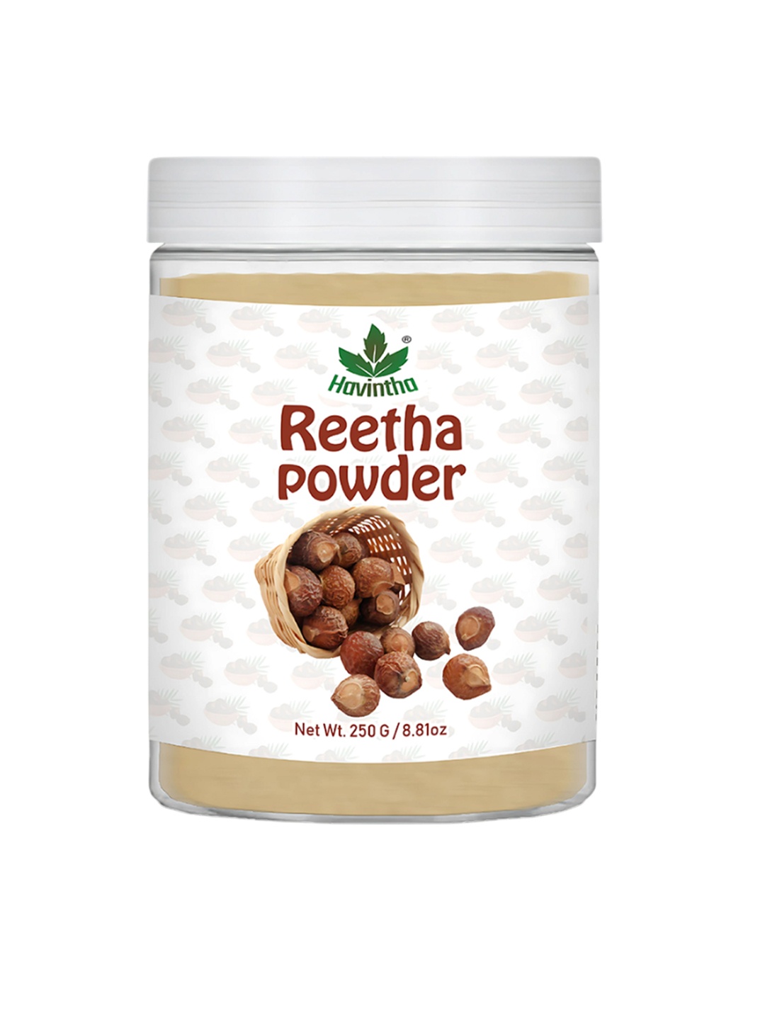 

Havintha Natural Reetha Powder For Dandruff-Free Hair - 250 g, White