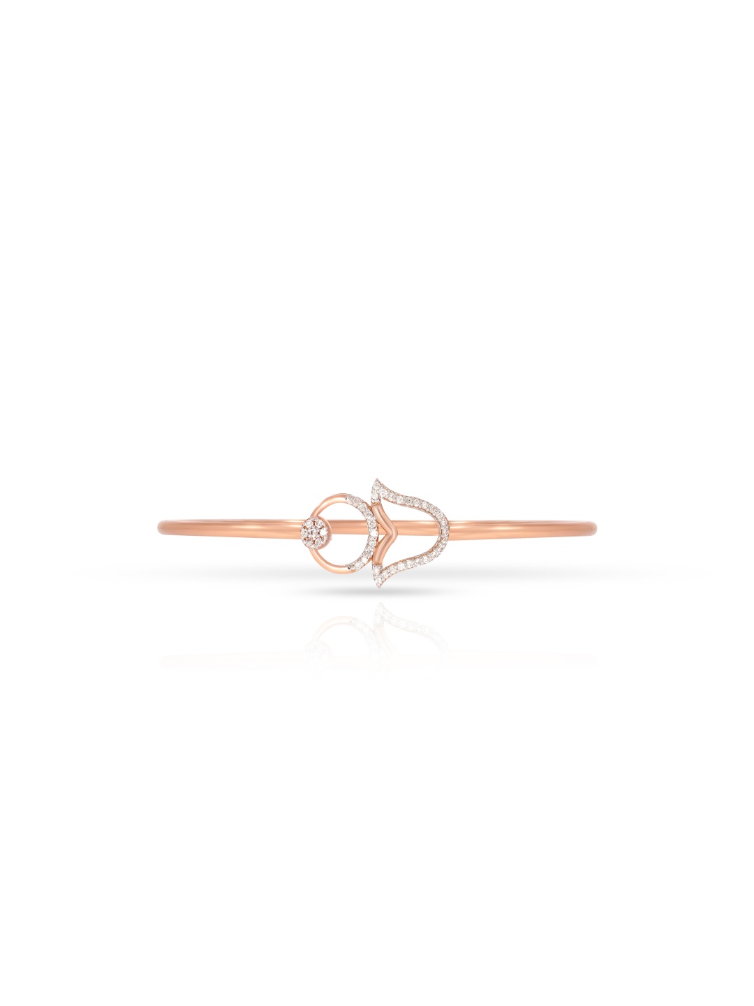 

BHIMA Women 18Kt BIS Hallmark 750 Purity Floral Designed Diamond Bracelet, Rose gold