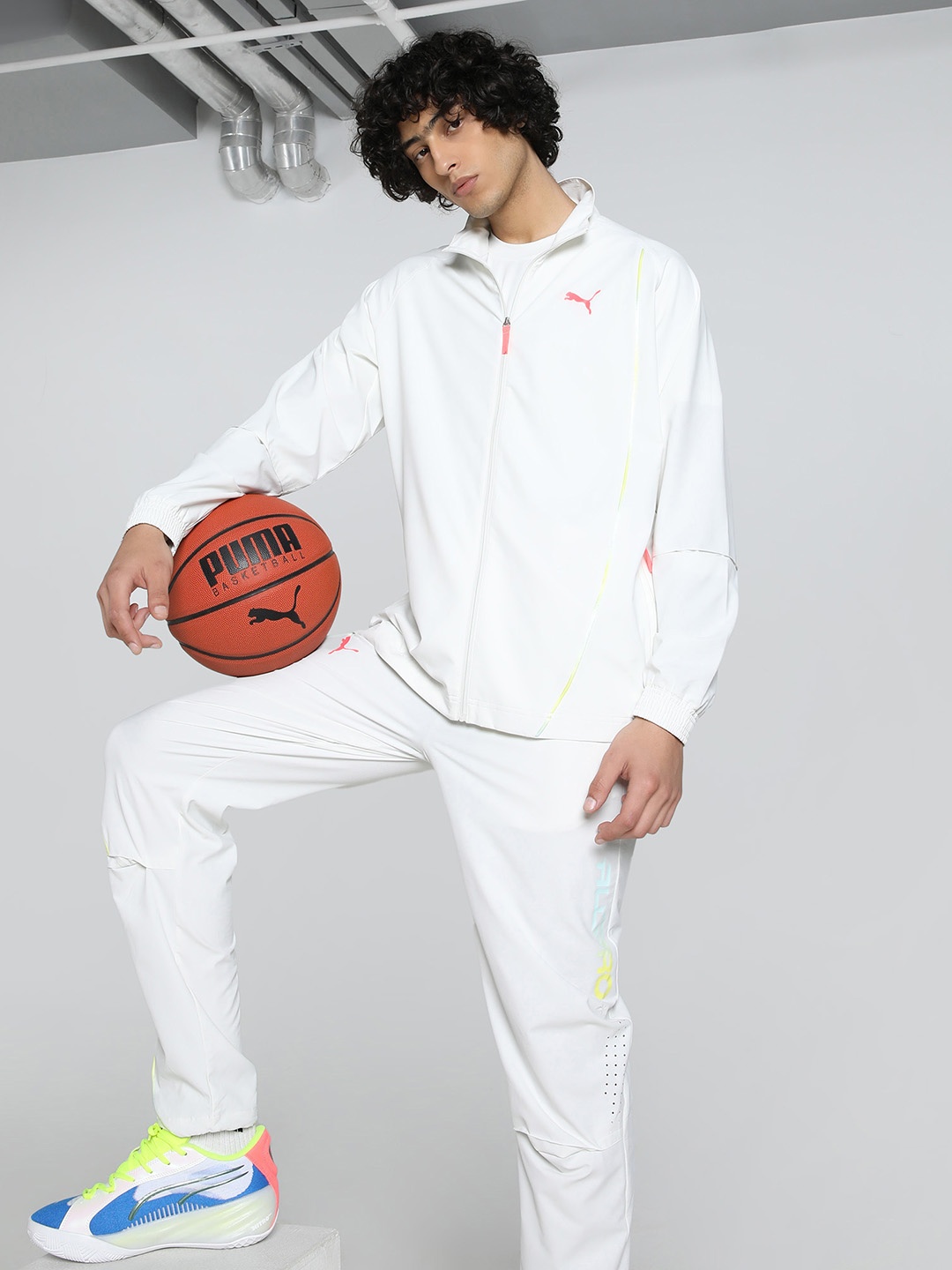 

Puma All Pro Relaxed Fit Basketball Jacket, White
