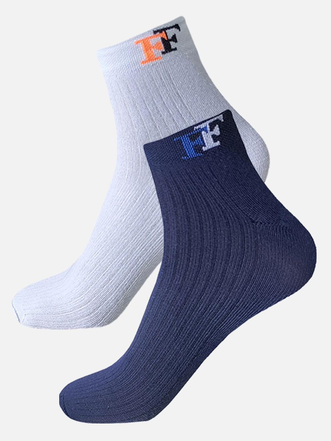 

StyFun Men Pack Of 2 Ankle-Length Socks, White