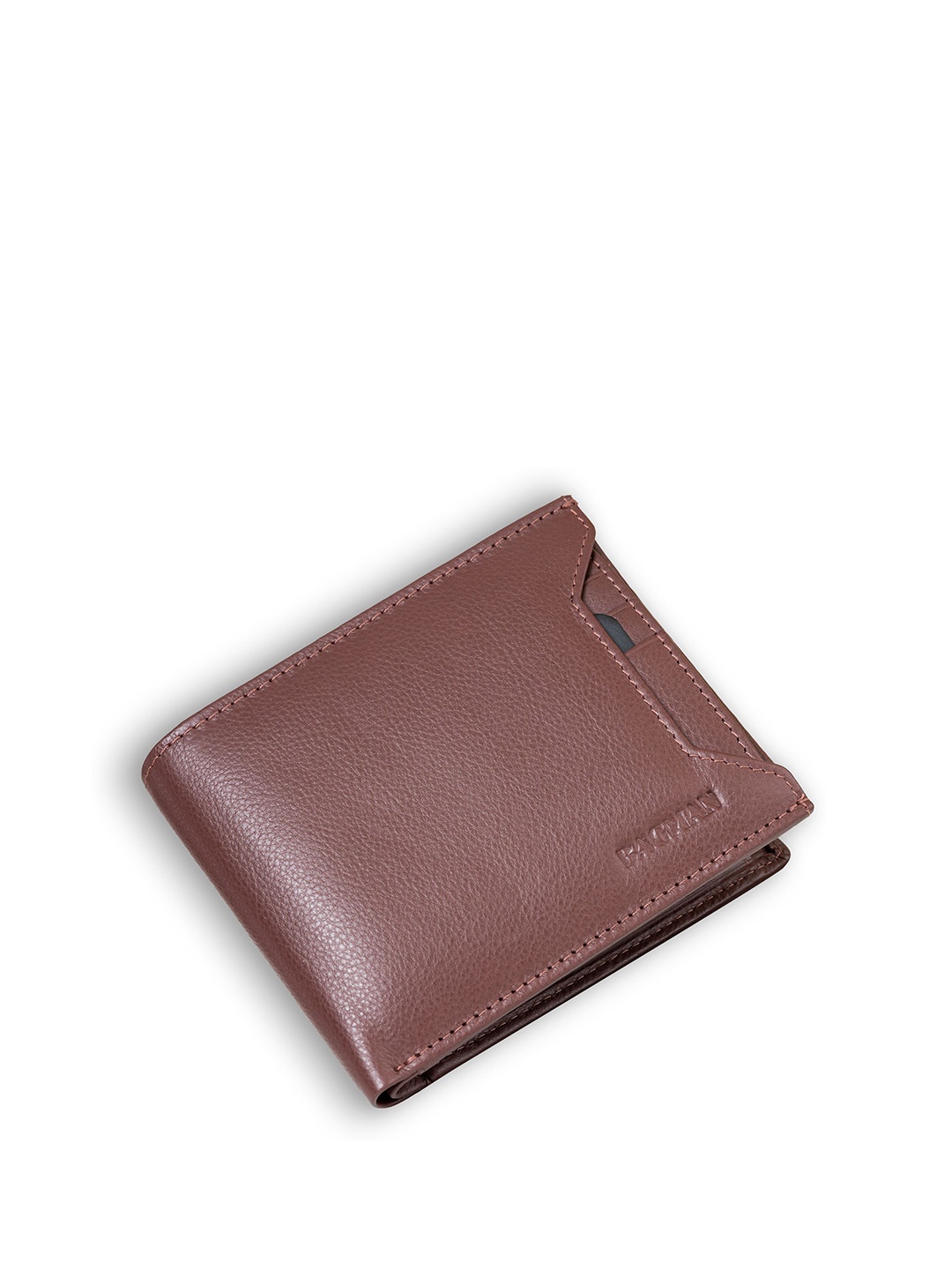 

BAGMAN Men Leather Two Fold Wallet, Maroon