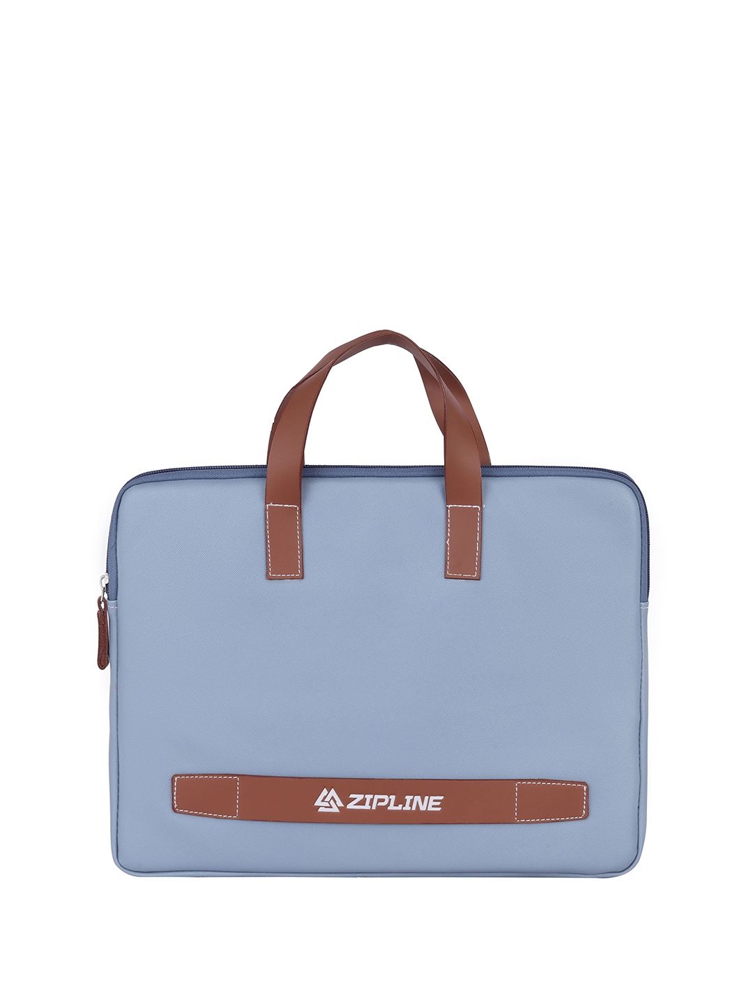 

ZIPLINE Unisex Leather Laptop Bag, Blue