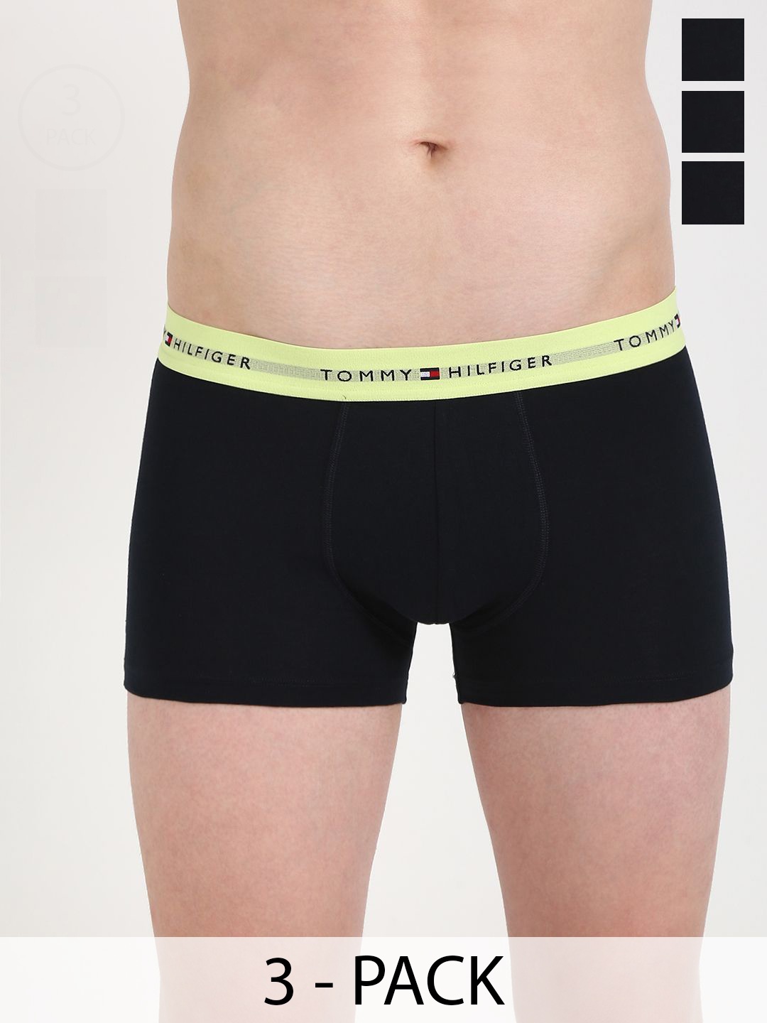 

Tommy Hilfiger Men Pack Of 3 Outer Elasticated Trunk S25HMUW043, Black