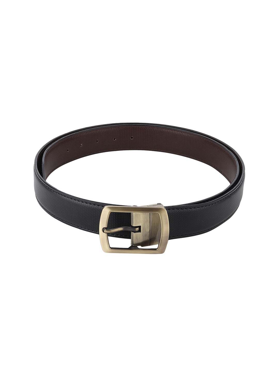 

Provogue Men Textured Reversible Formal Belt, Black