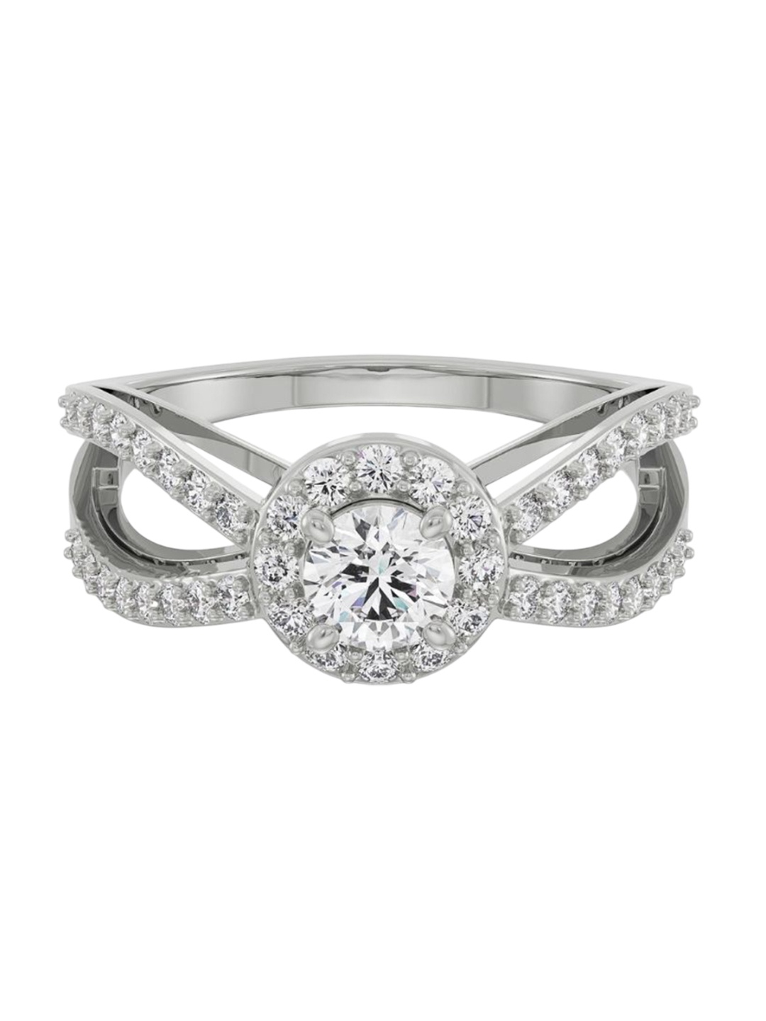 

Emori Royal Crown Diamond Ring 0.57CT, Silver