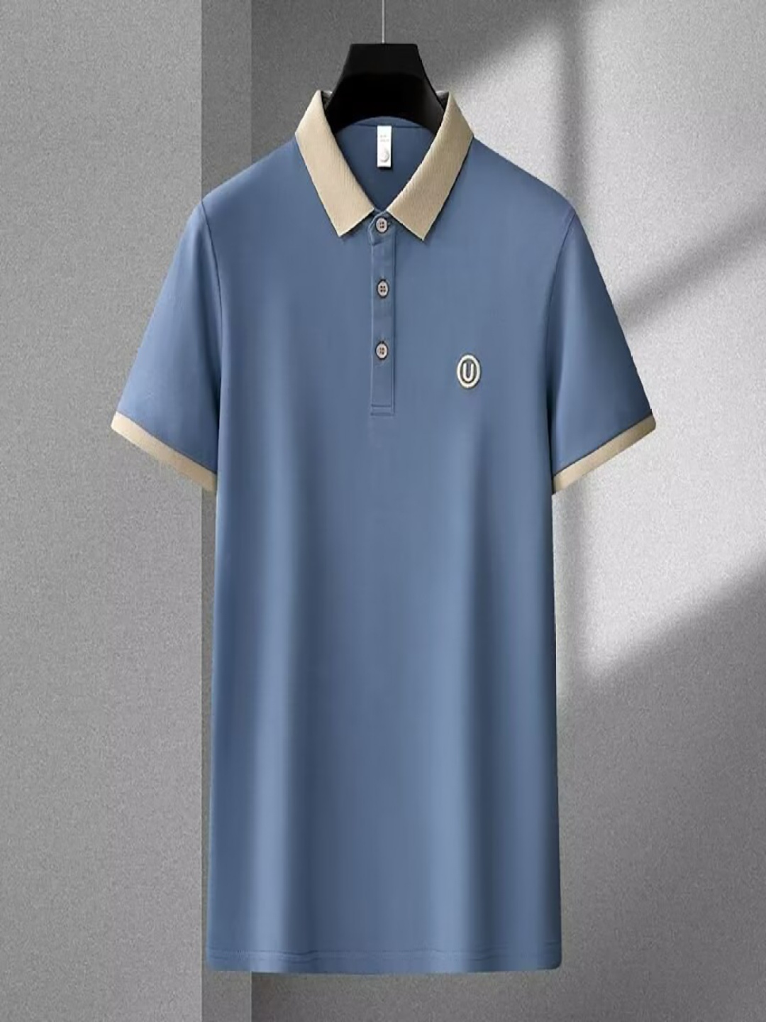 

StyleCast x Revolte Men Solid Polo Collar T-shirt, Blue