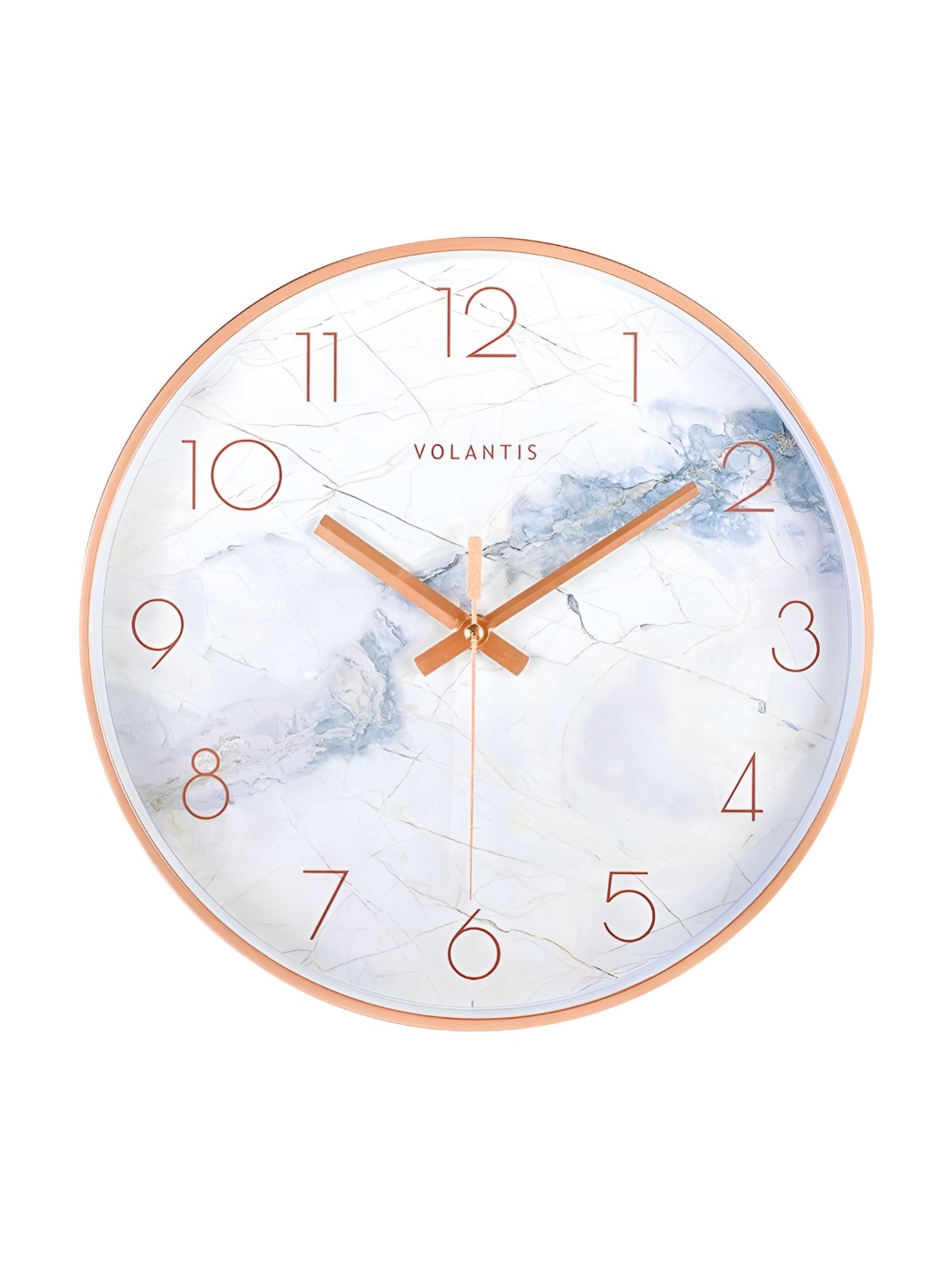 

VOLANTIS White & Grey Printed Contemporary Round Shaped Analogue Wall Clock