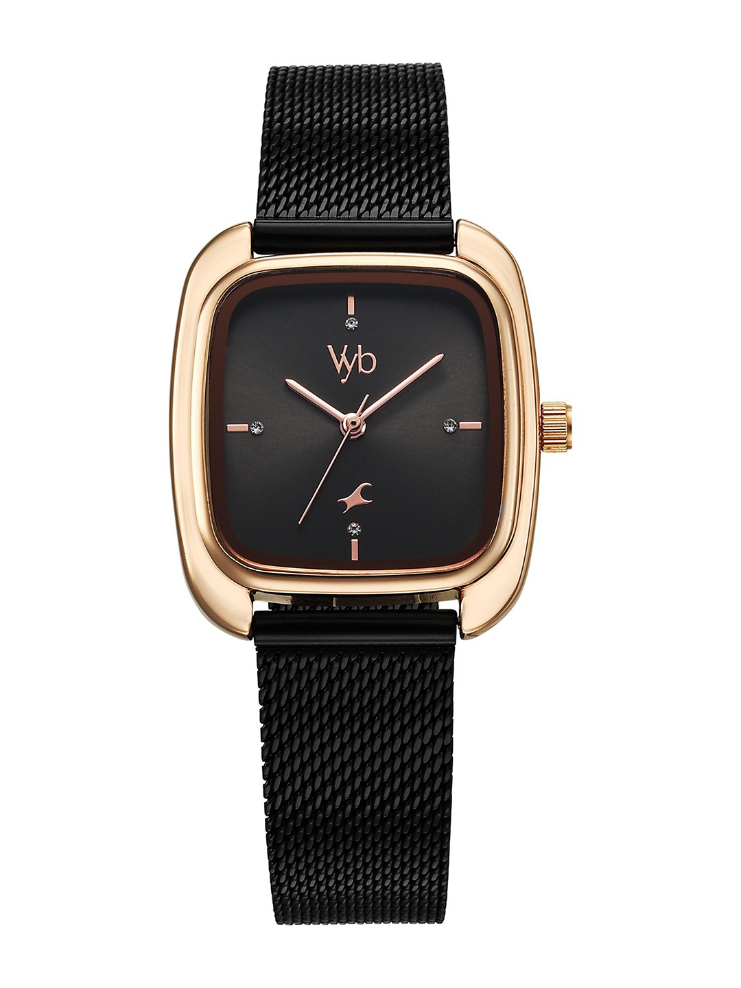 

Fastrack Women Dial & Bracelet Style Straps Analogue Watch FV60059KM01, Black