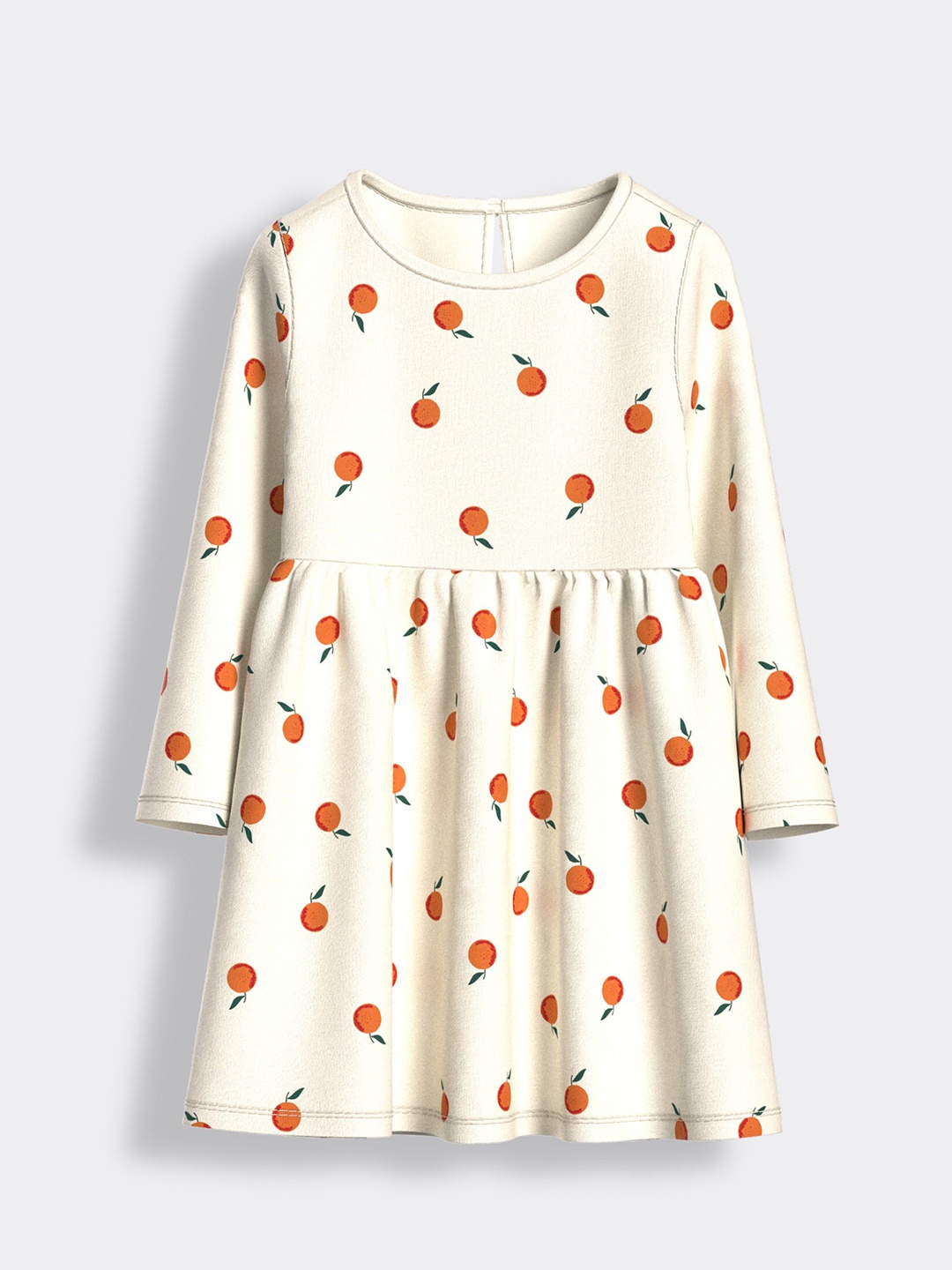 

Orange Sugar Girls Print Fit & Flare Dress, Off white