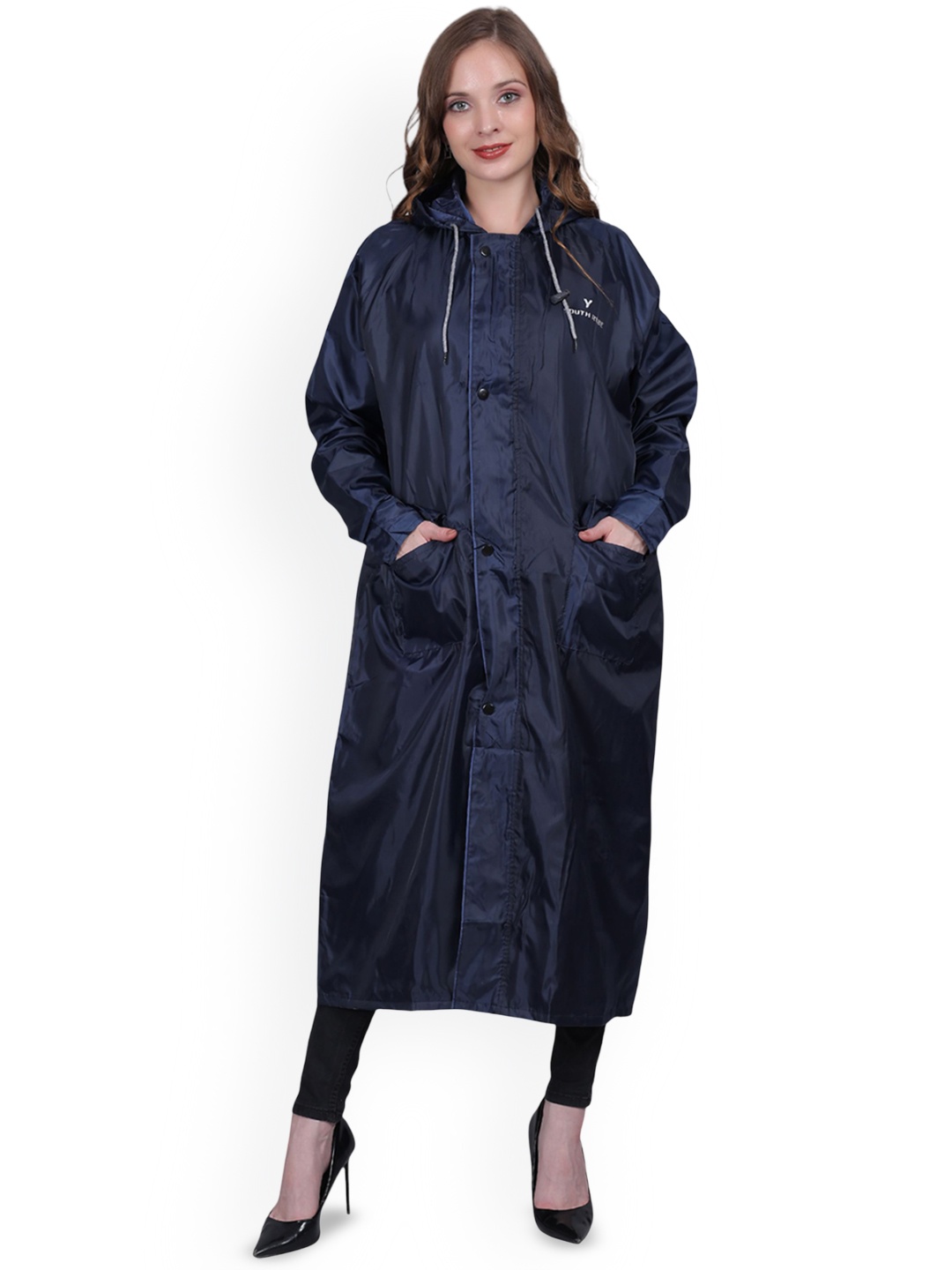 

YOUTH ROBE Women Hooded Rain Jacket, Blue