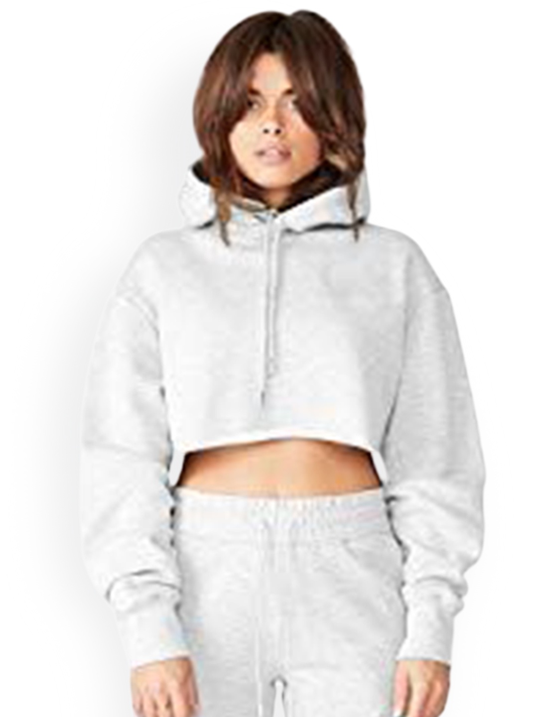 

NOTWILD Women Cotton Hooded Tracksuit, White