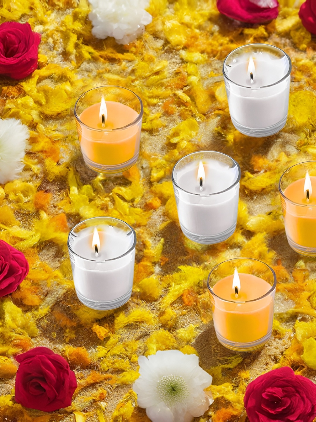 

Special You Yellow & White 6 Pieces Scented Jar Candles