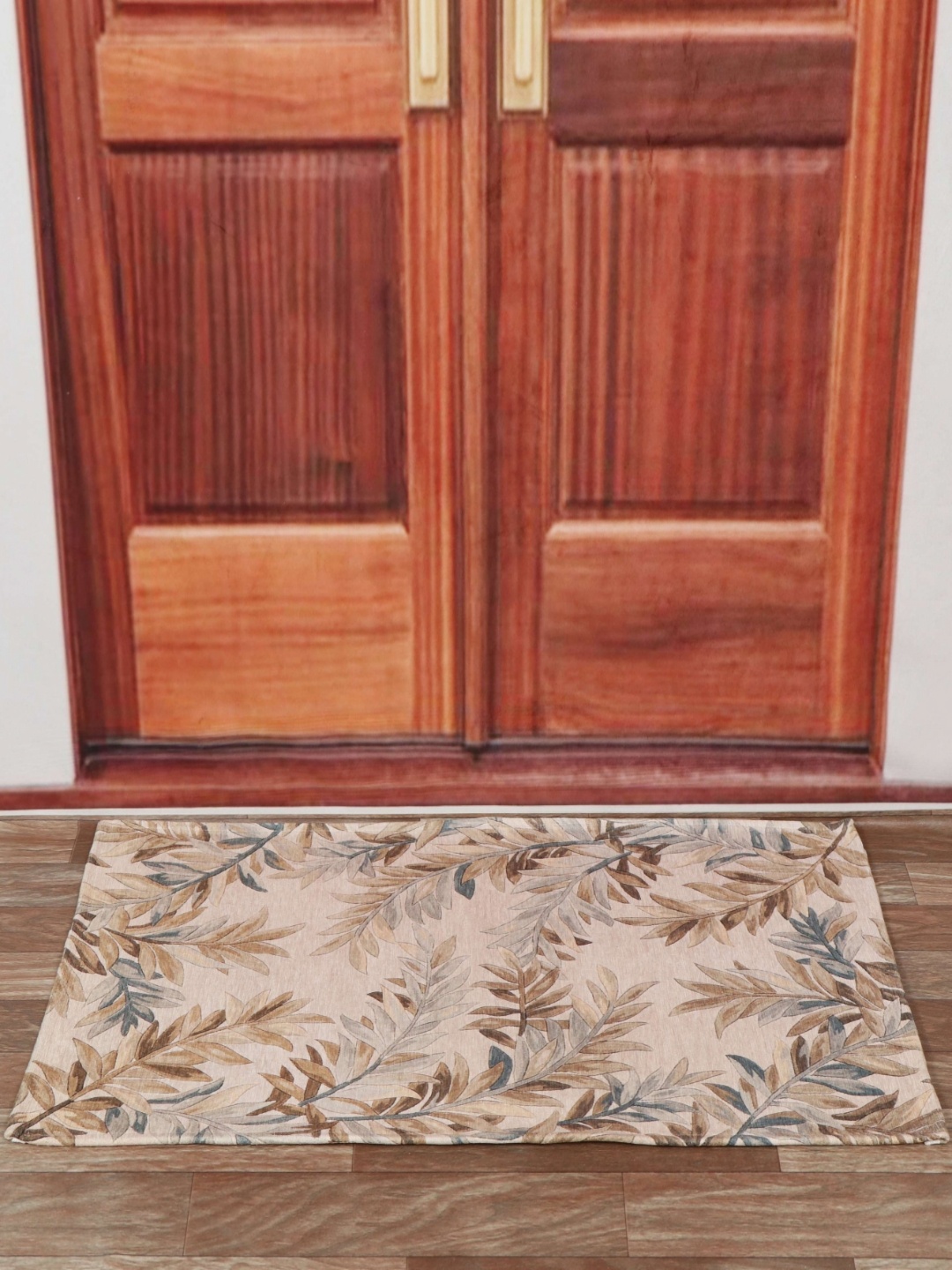 

Aura Beige & Brown Textured Anti Skid Doormat