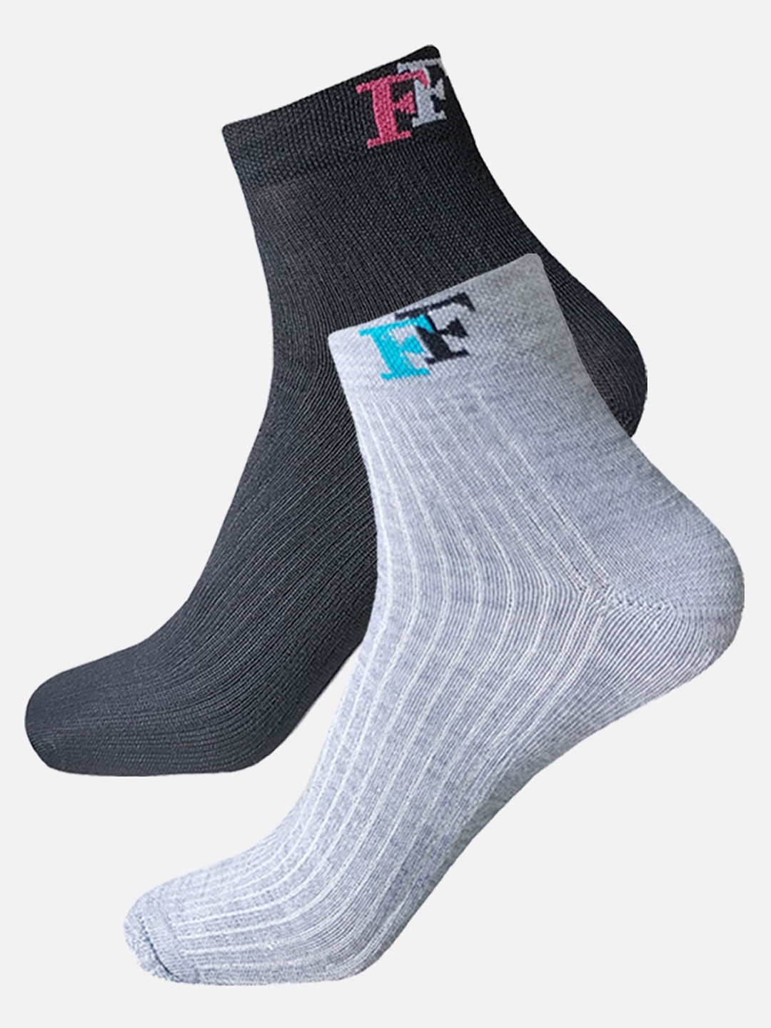 

StyFun Men Pack Of 2 Ankle-Length Sports Socks, Black