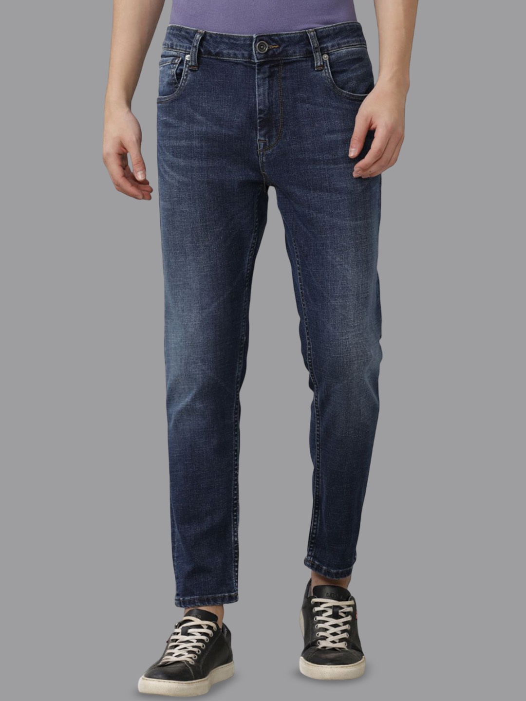 

Voi Jeans Men Skinny Fit Stretchable Mid-Rise Jeans, Blue