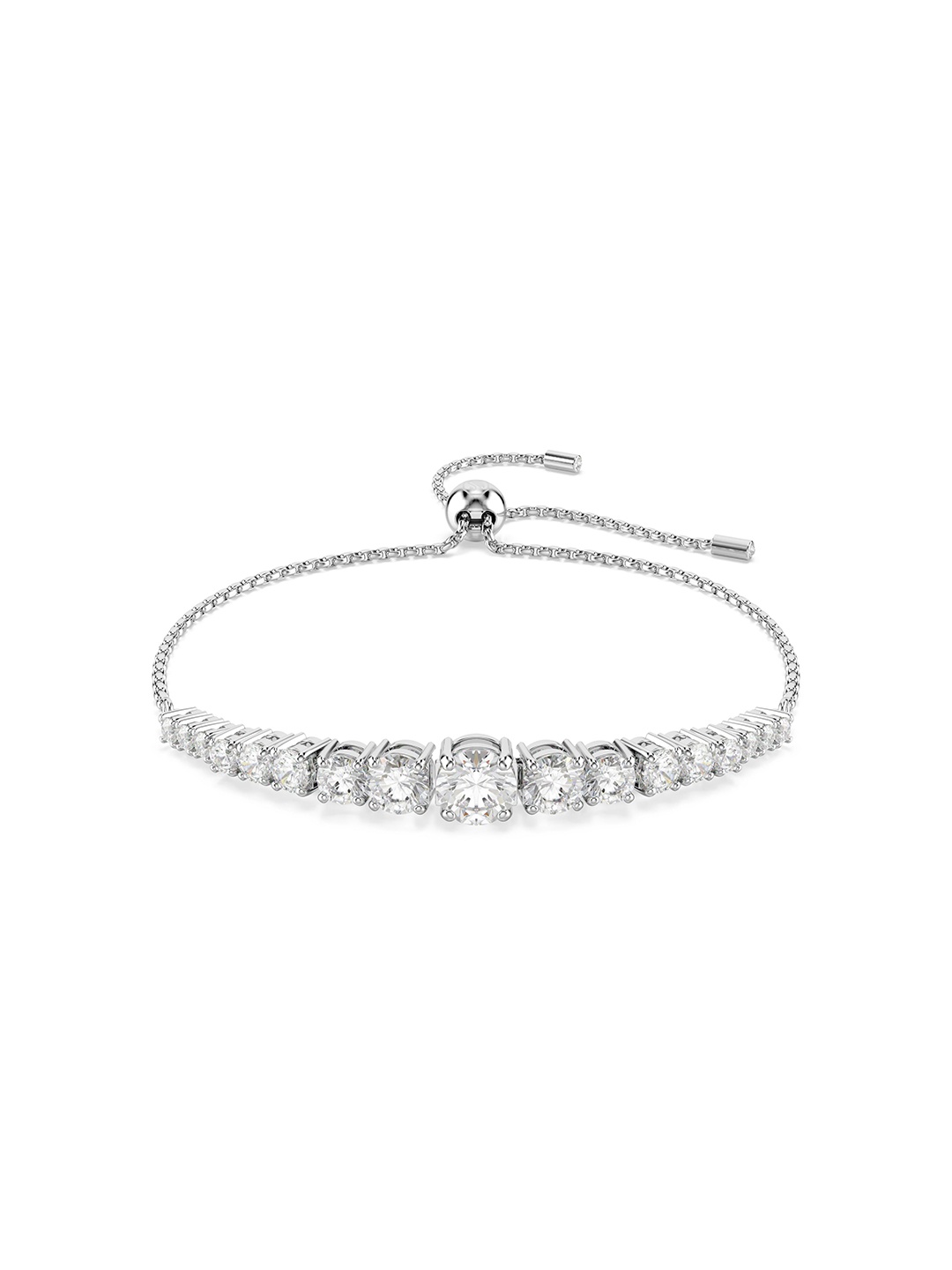 

SWAROVSKI Crystals Studded Wraparound Bracelet, Silver