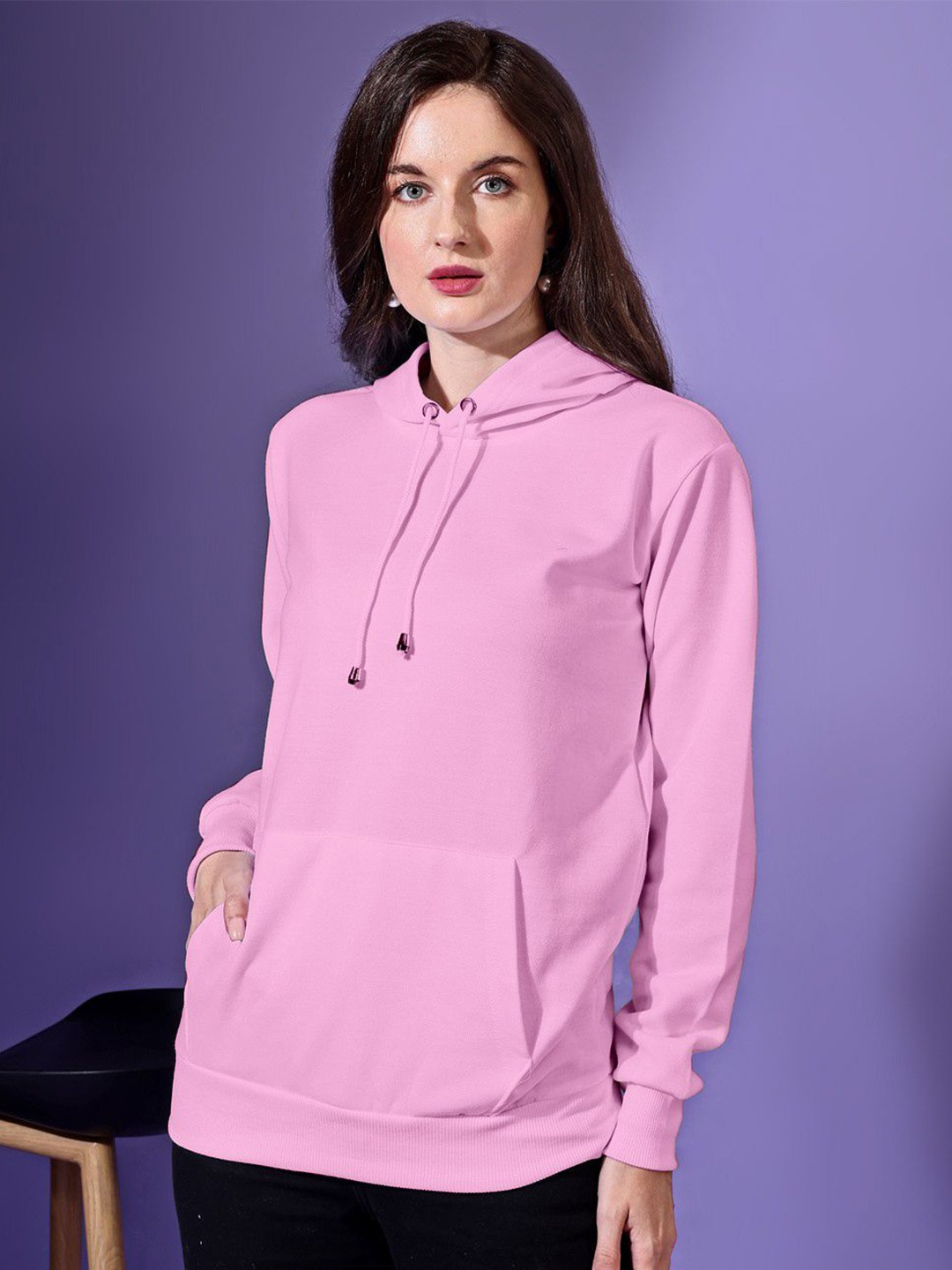 

shriez Women Hooded Sweatshirt, Pink