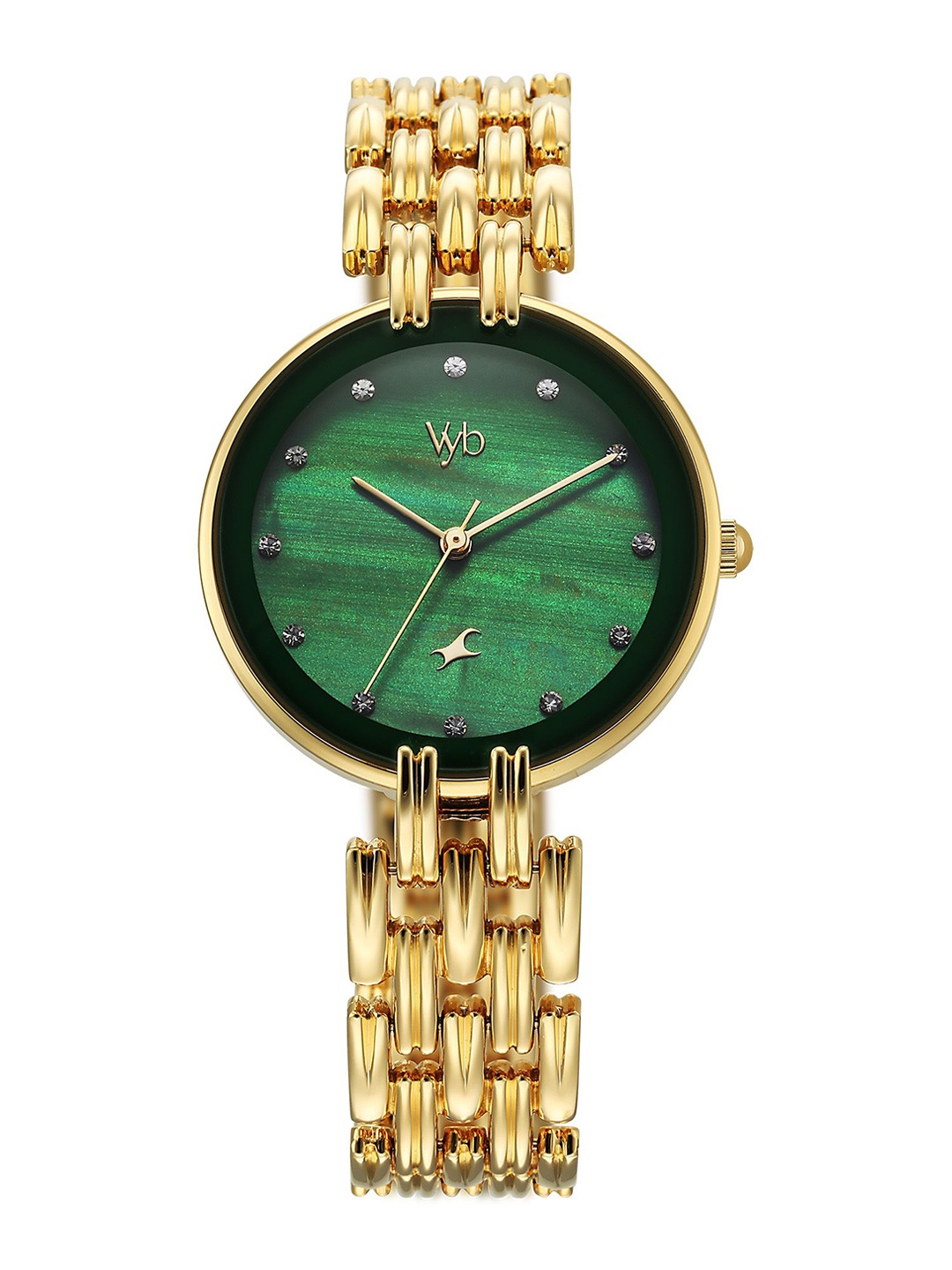 

Fastrack Women Embellished Dial & Bracelet Style Straps Analogue Watch FV60072YM01, Green