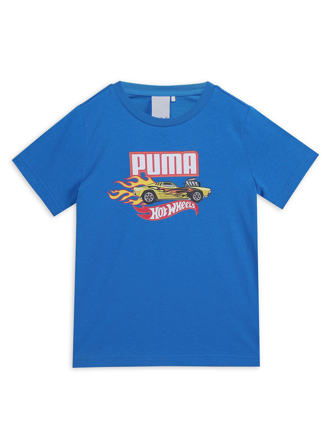 

Puma x Hot Wheels Kids Graphic Printed Pure Cotton Short Sleeve T-Shirt, Blue