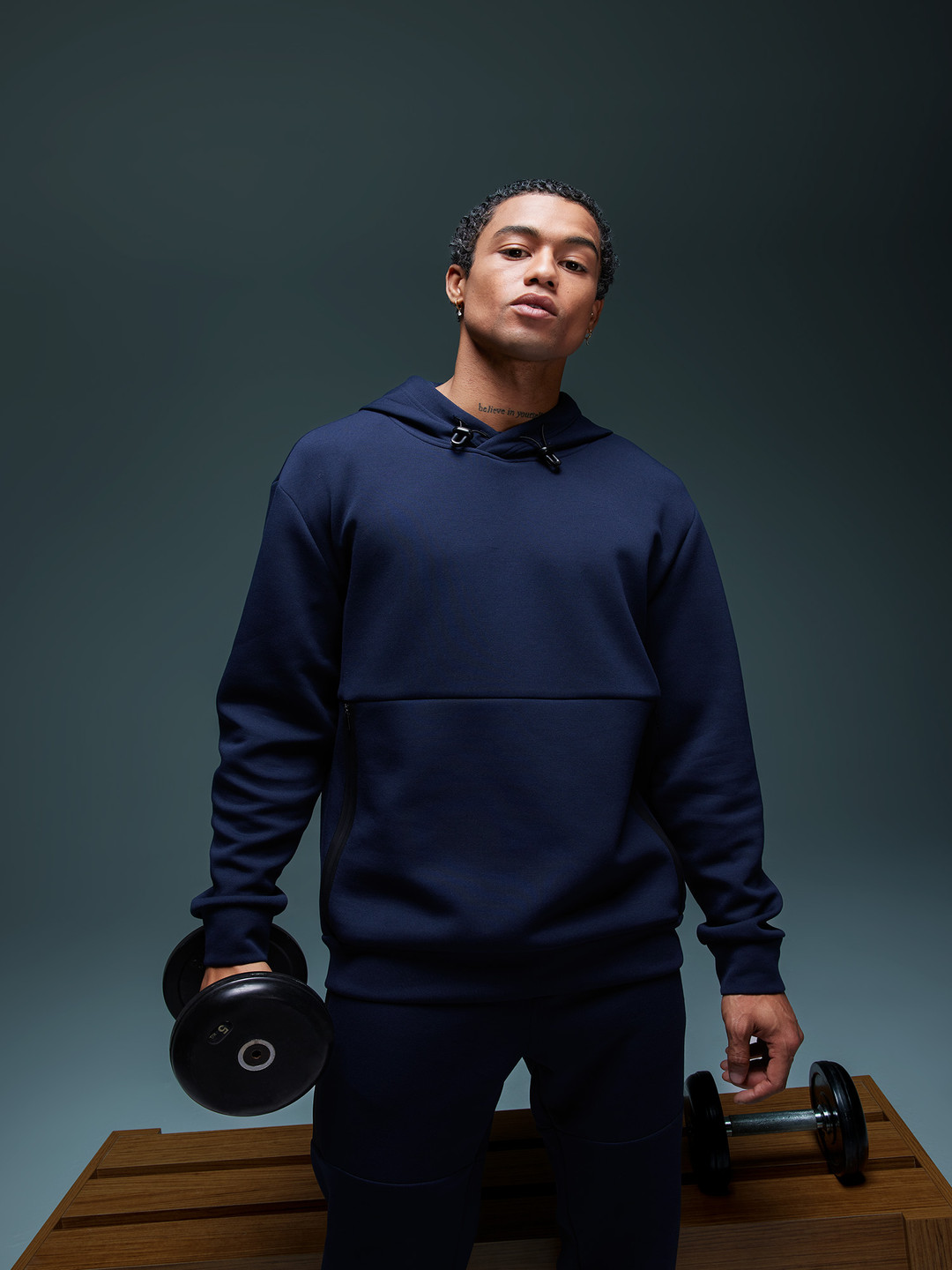 

DeFacto Hooded Sweatshirt, Blue