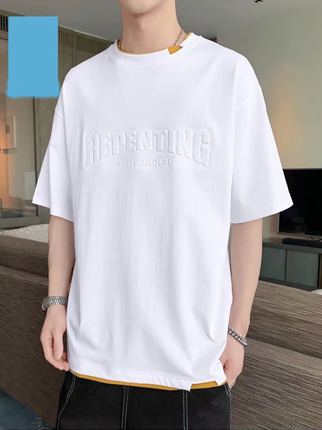

StyleCast x Revolte Men Typography Printed Round Neck T-shirt, White