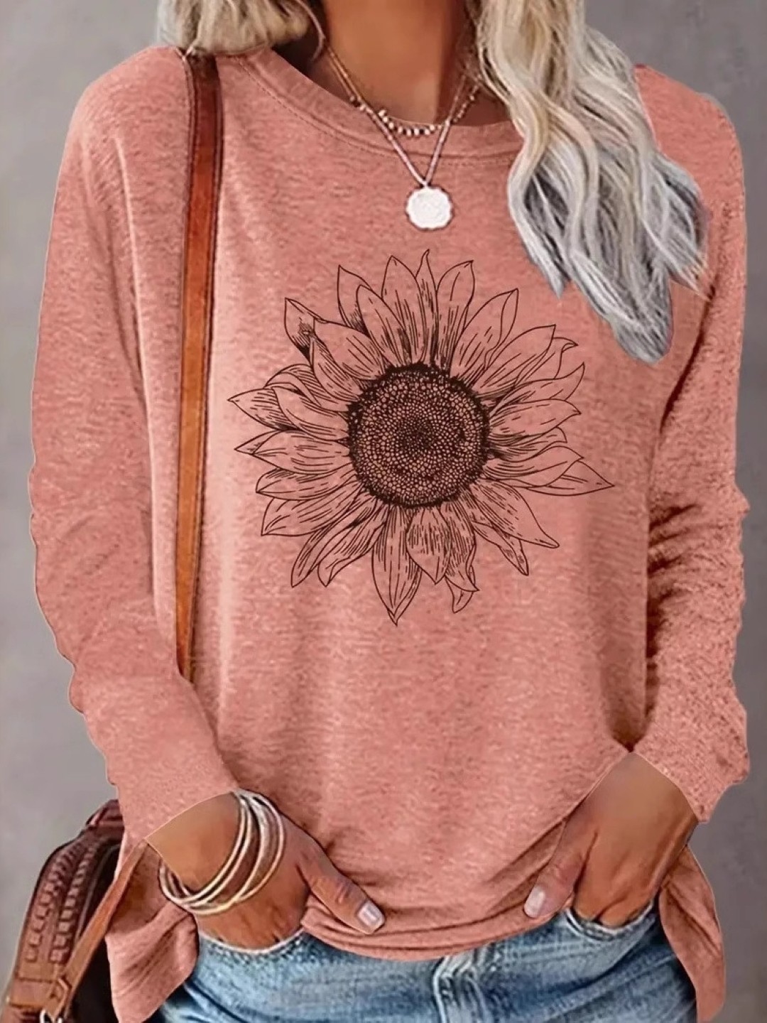 

StyleCast Women Floral Printed Round Neck T-shirt, Pink