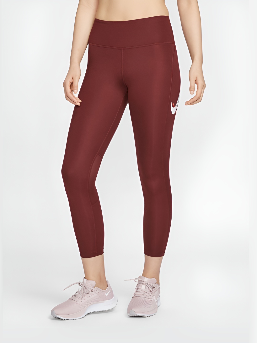 

Nike Fast Women's Mid-Rise 7/8 Leggings, Red