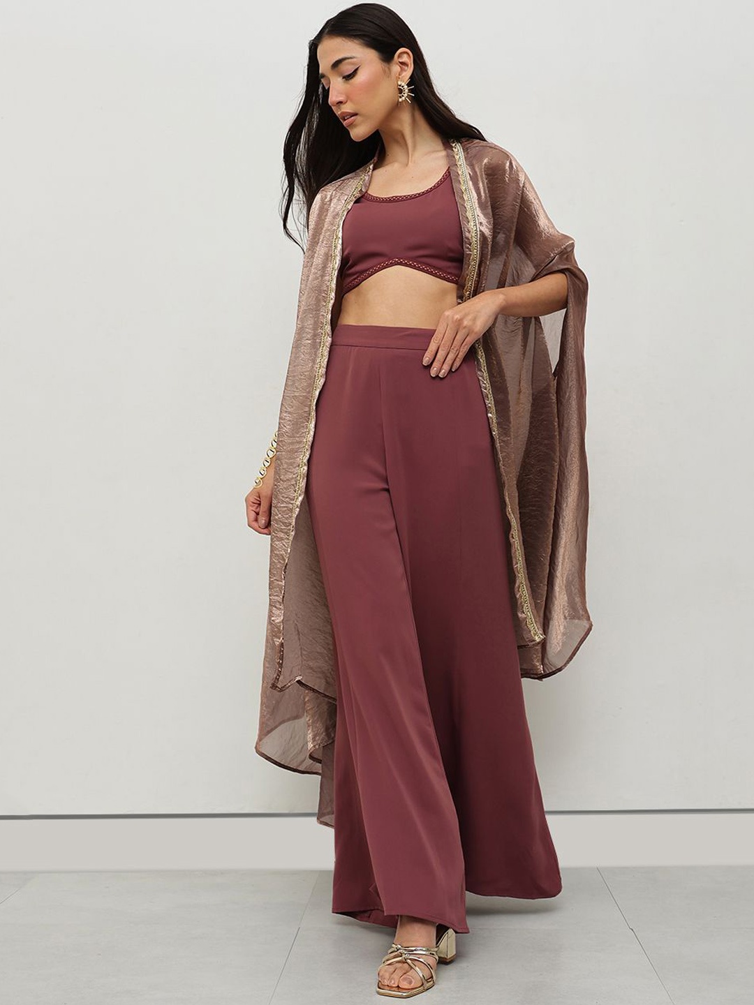 

HOUSE OF S Top And Shrug With Trouser, Rust