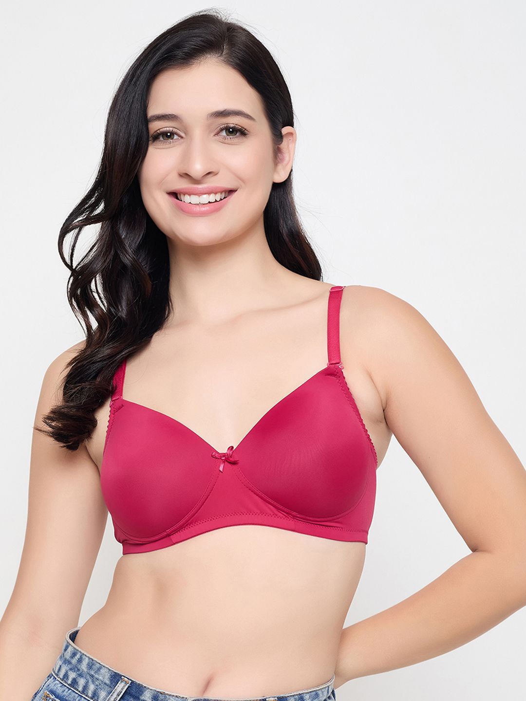 

Clovia Full Coverage Lightly Padded T-shirt Bra, Maroon