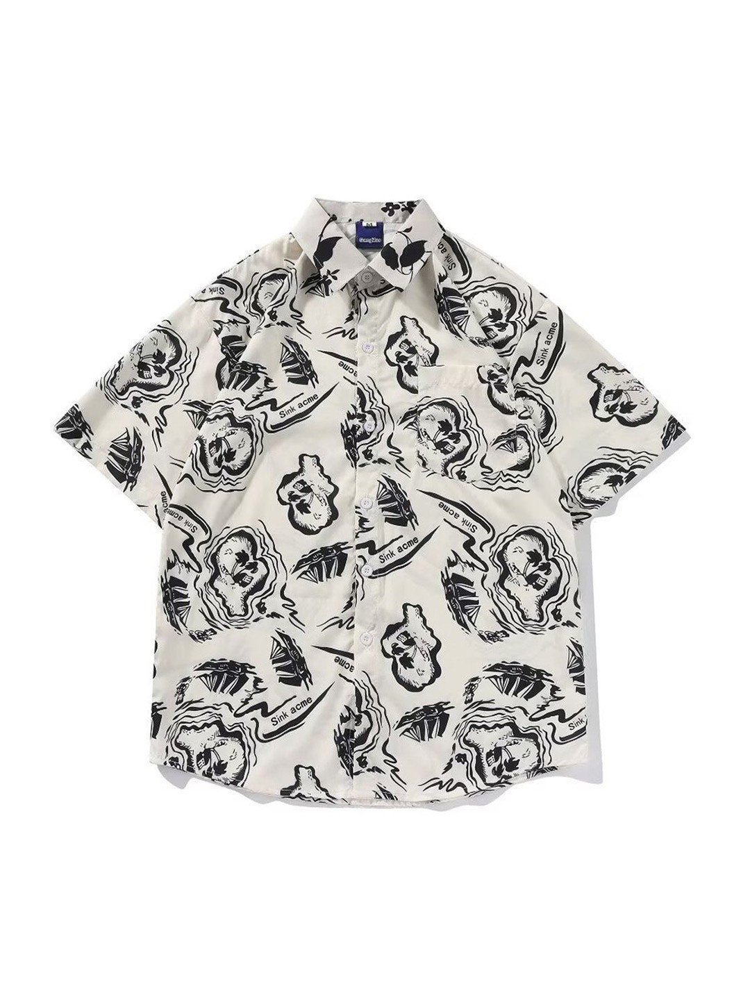 

StyleCast x Revolte Men Opaque Printed Casual Shirt, White