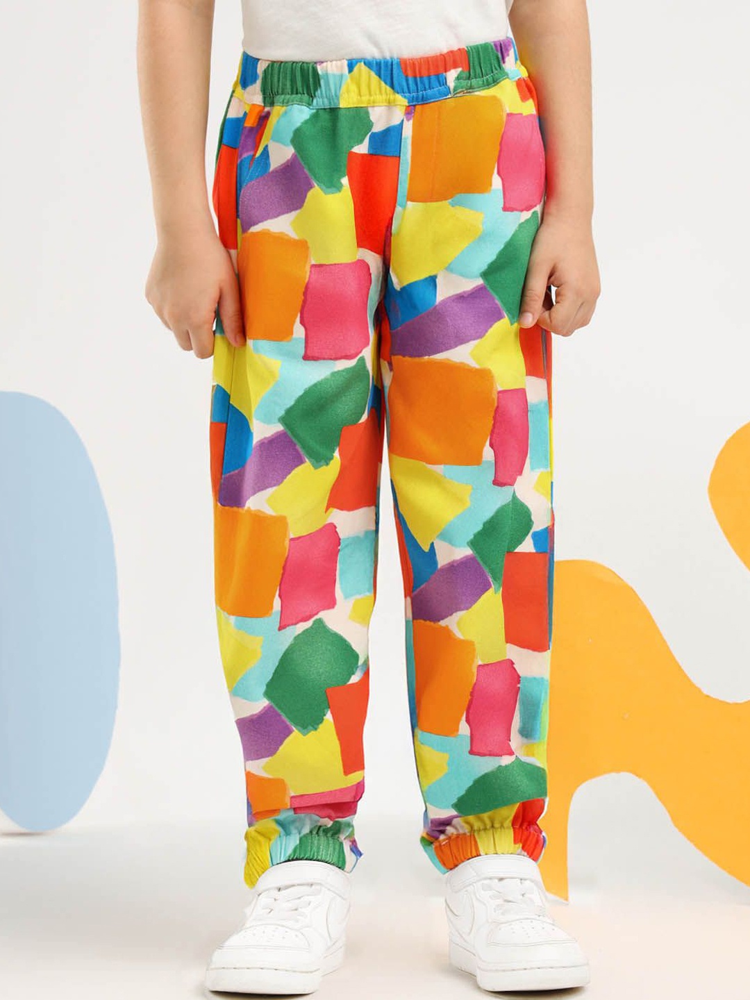 

Somersault Boys Printed Joggers Trousers, Yellow