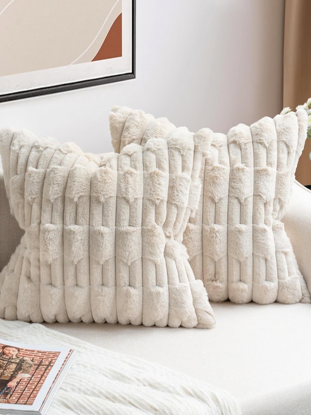 

Vinayaka Fab Beige 2 Pieces Woolen Square Shaped Cushion Covers