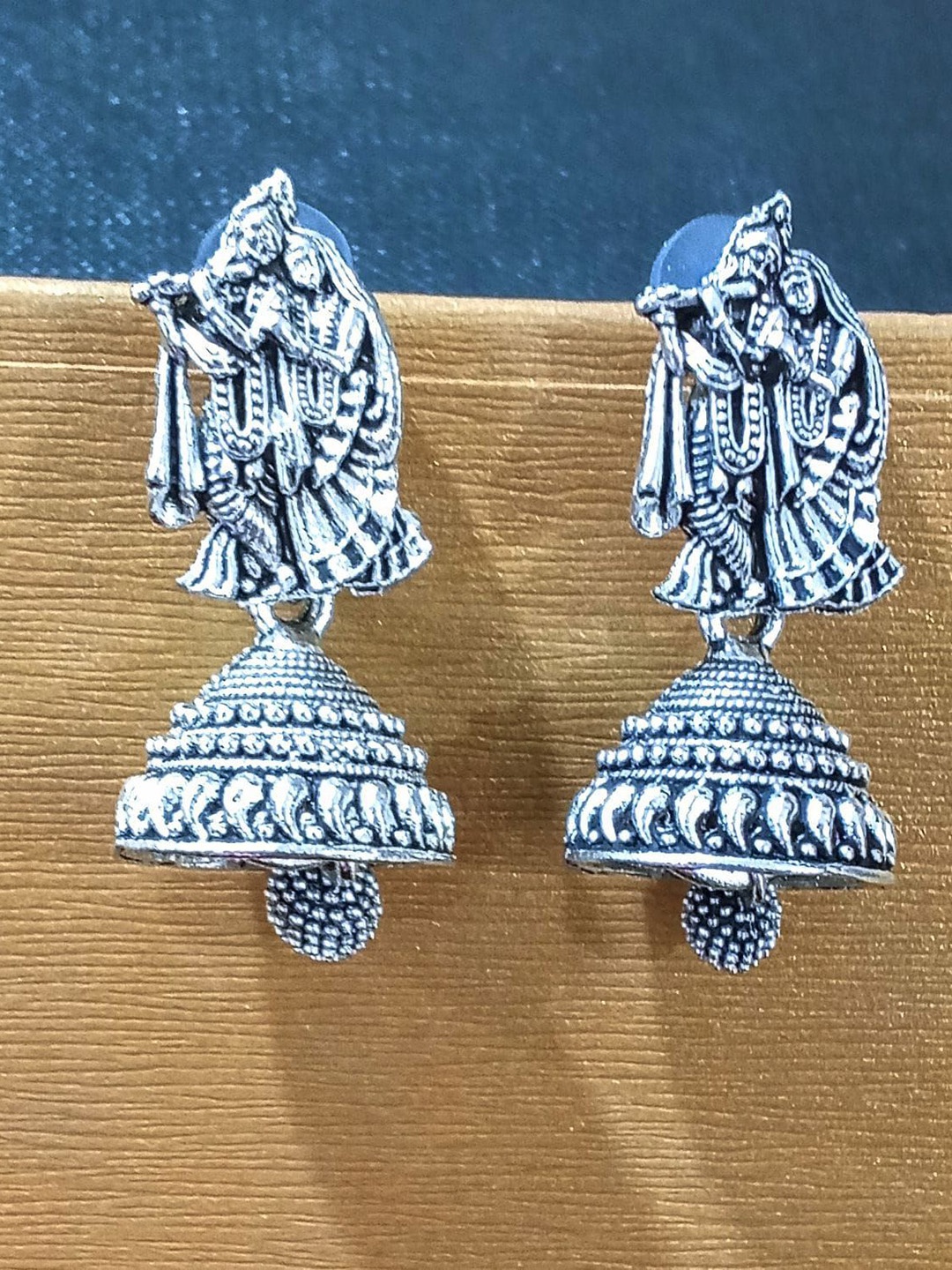 

JMBW INTERNATIONAL Set Of 2 Sterling Silver-Plated Dome Shaped Jhumkas