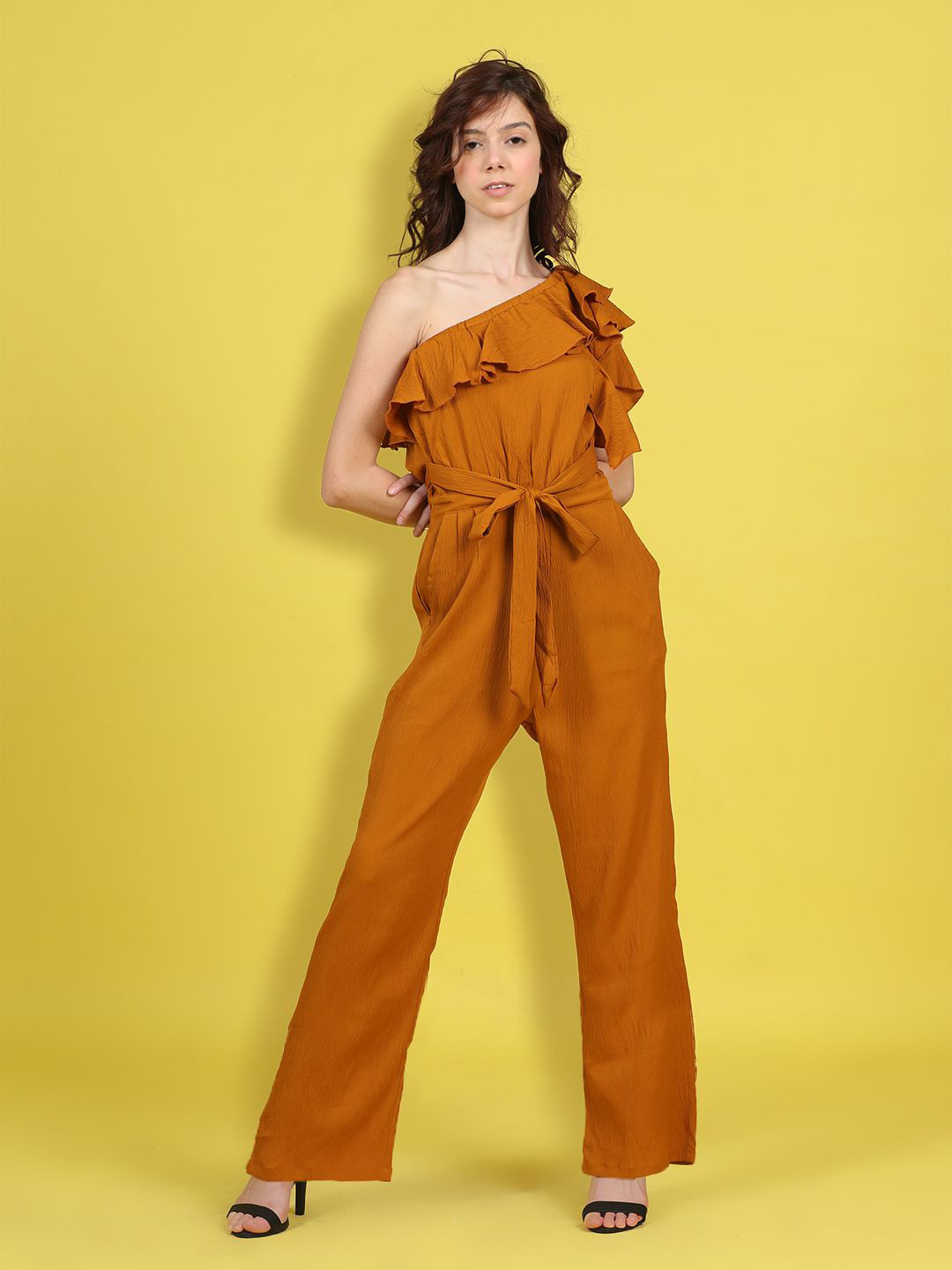 

Cutiekins Girls Basic Jumpsuit, Mustard