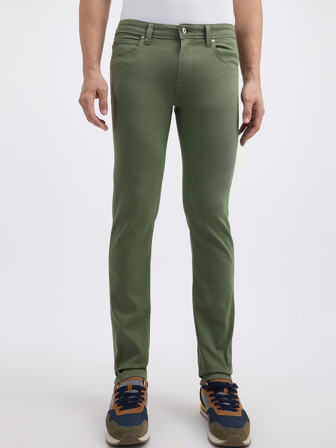 

Pepe Jeans Men Vapour Slim Fit Stretchable Jeans, Green