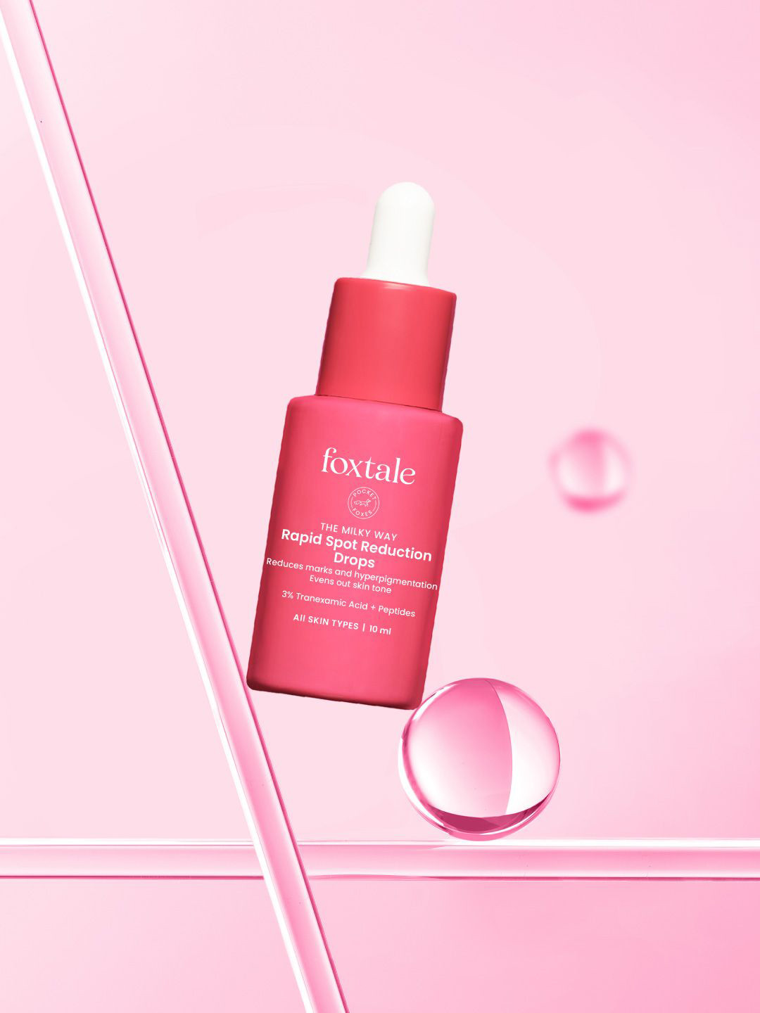 

Foxtale 3% Tranexamic Acid Spot Reduction Serum Fades Marks & Pigmentation- 10ml, Magenta