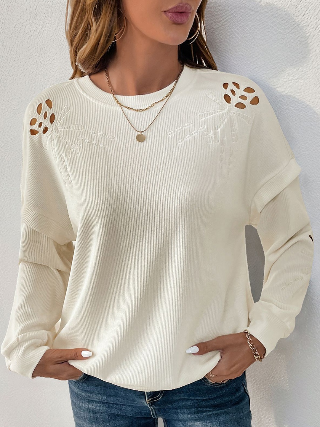 

StyleCast x Revolte Women Sweatshirt, White