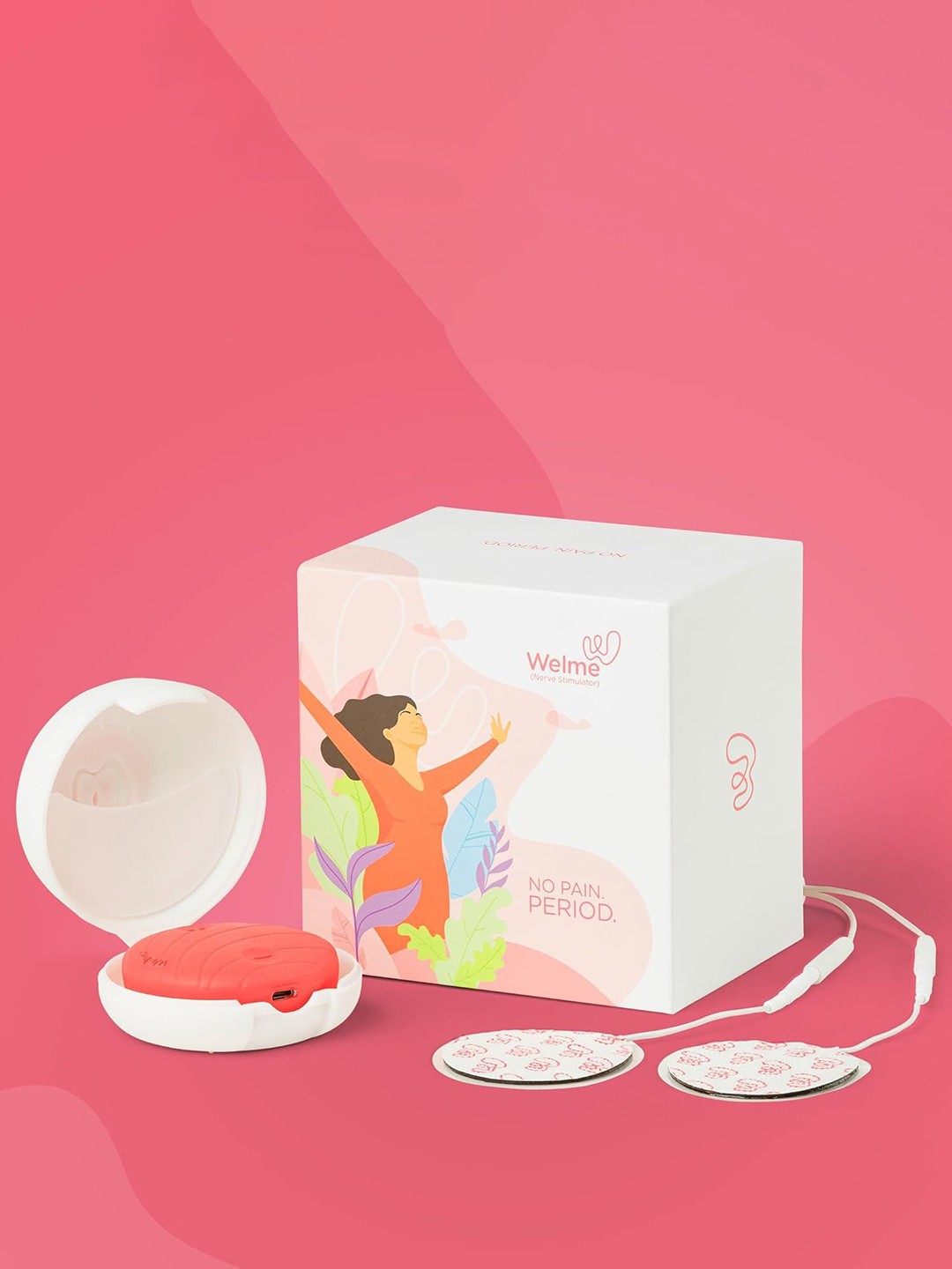 

Welme Period Pain Relief Electrical Device For Menstrual & Back Pain, Pink